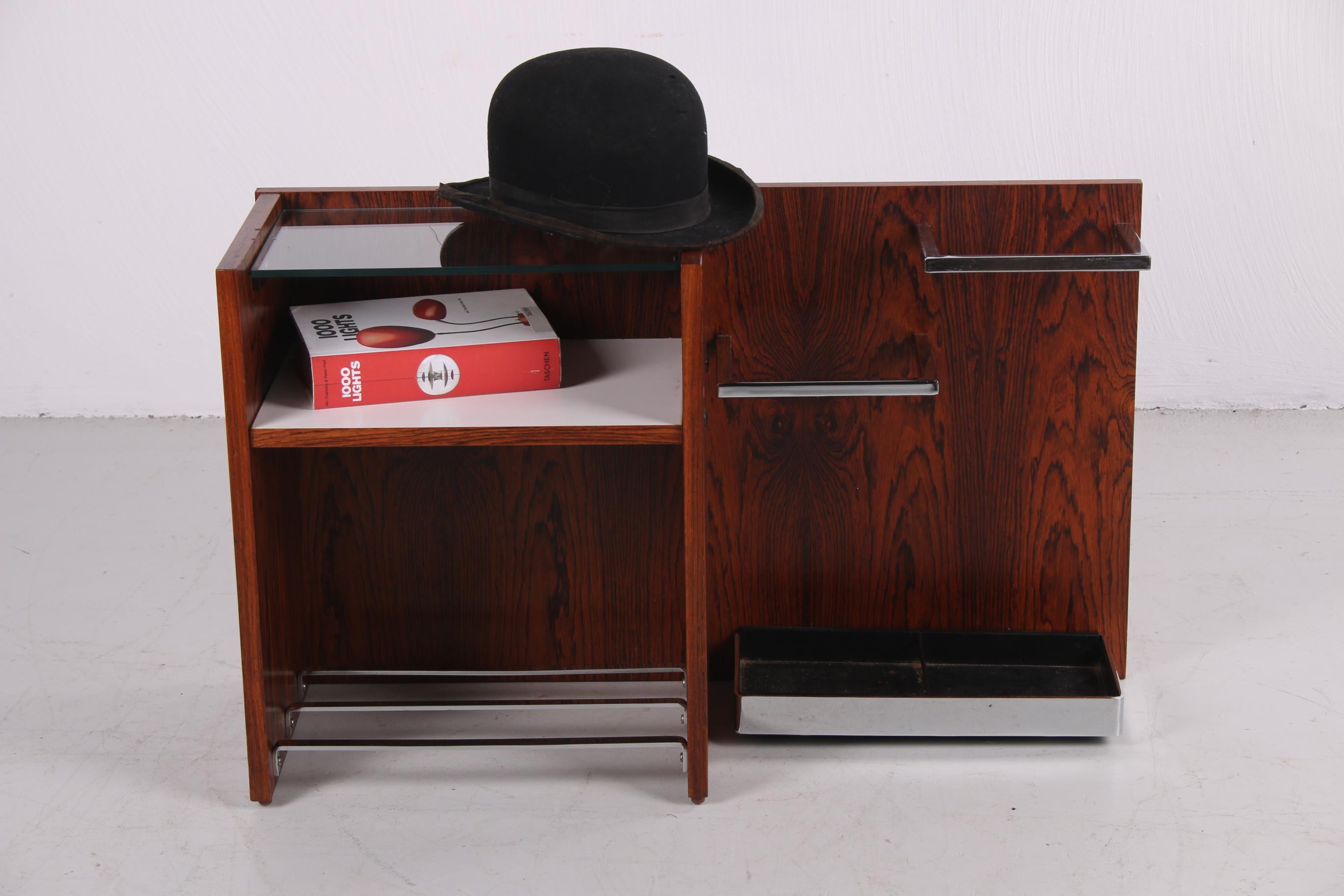 Vintage wall unit with shoe rack and umbrella stand from the 1960s For Sale 1
