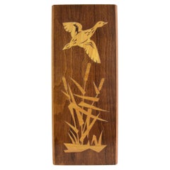 Vintage wall wood mallard, Decoration. 1950's.
