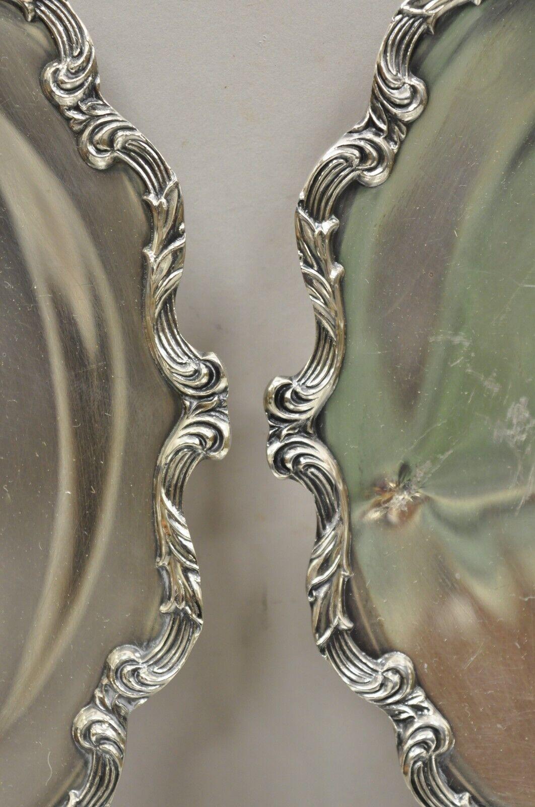 Plaqué argent Assiettes vintage Wallace 1125 en métal argenté Monmouth Park Award en vente