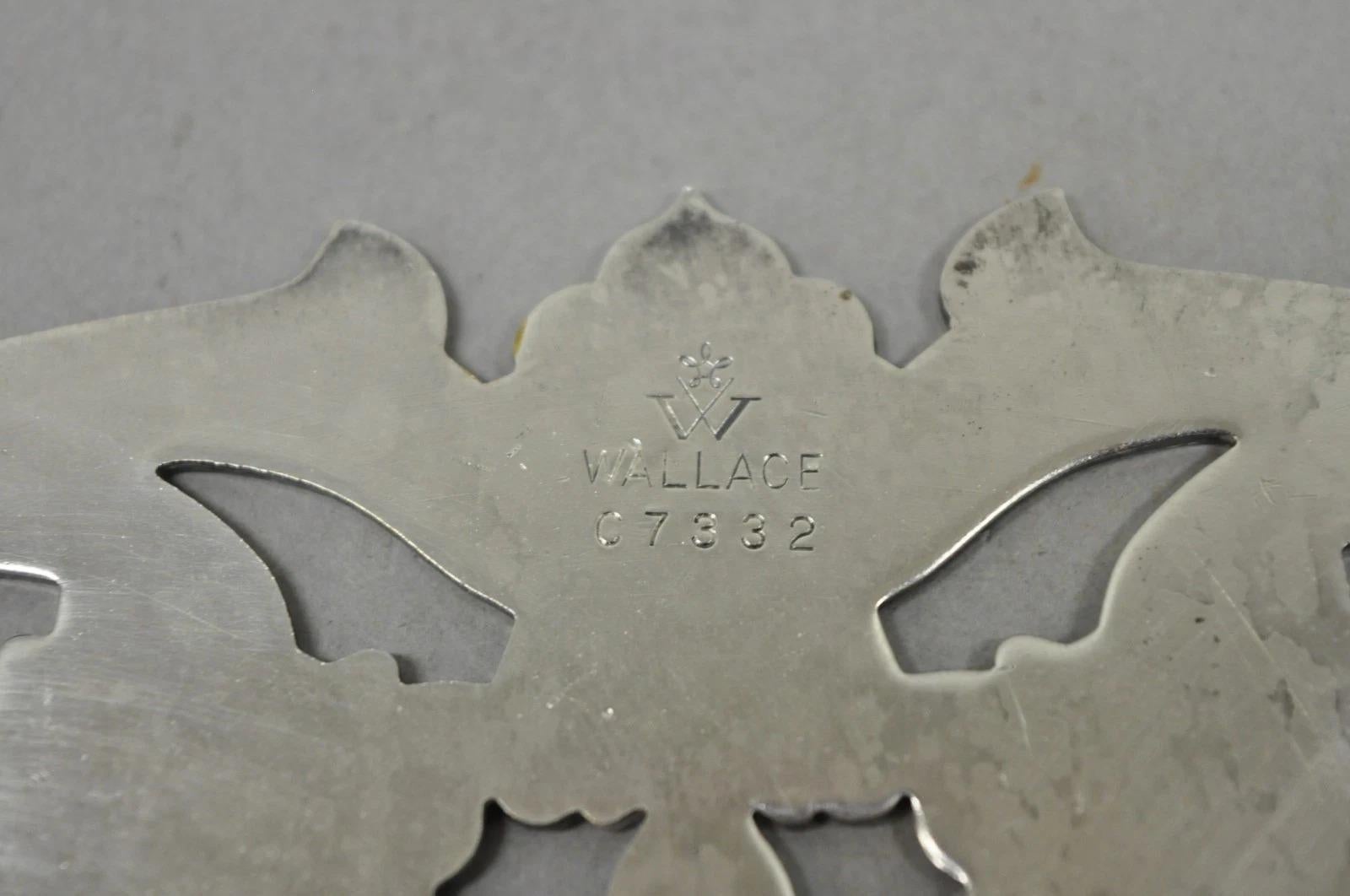 Vintage Wallace 7332 Victorian Style Silver Plated Expanding Pot Trivet (B) en vente 2