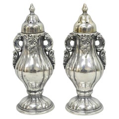 Vintage Wallace Baroque Ornate Silver Plated Salt & Pepper Shakers - a Pair