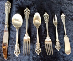 Vintage Wallace Grand Baroque Flatware 55-Piece Set