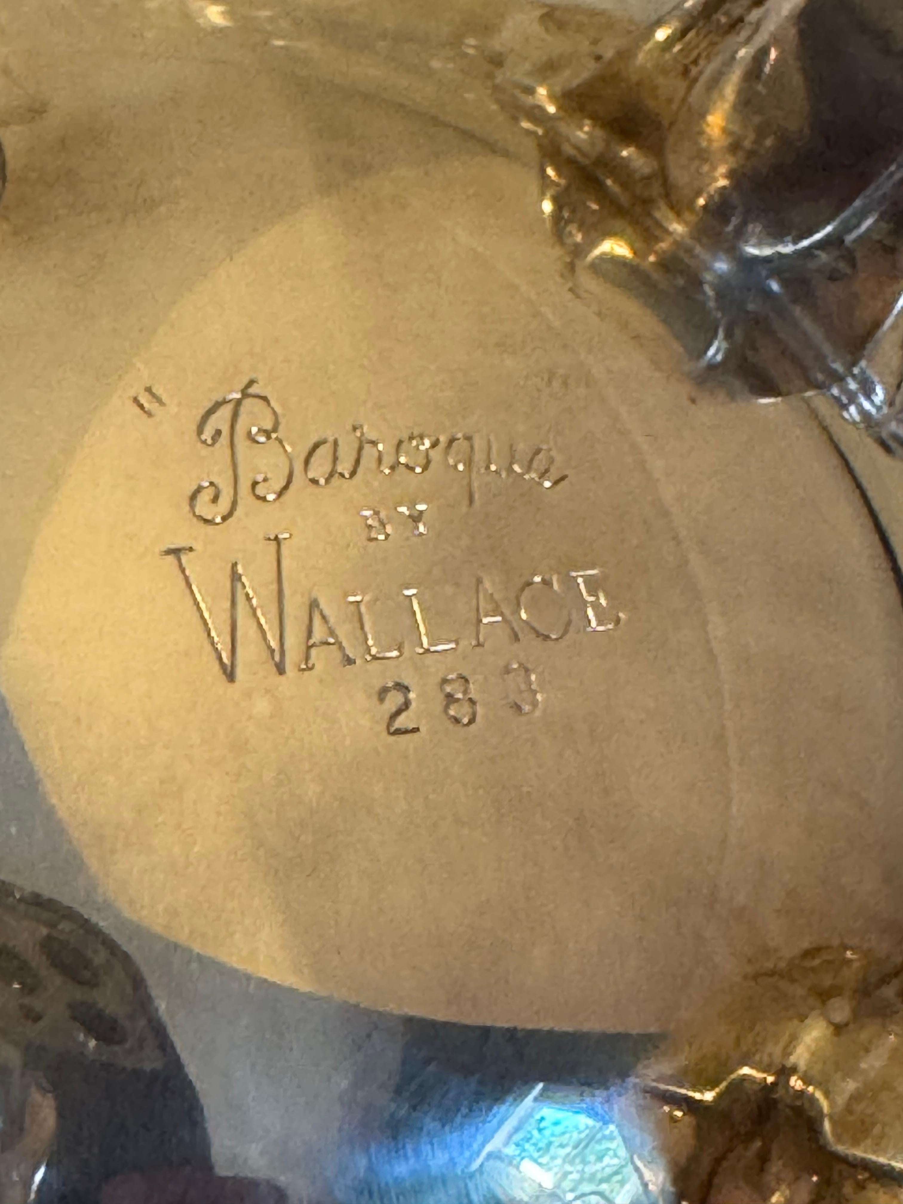 Baroque Sucrier et crémier vintage Wallace argenté en vente