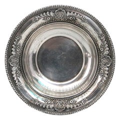 Vintage Wallace Sterling Silver Repousse Serving Bowl, circa 1930