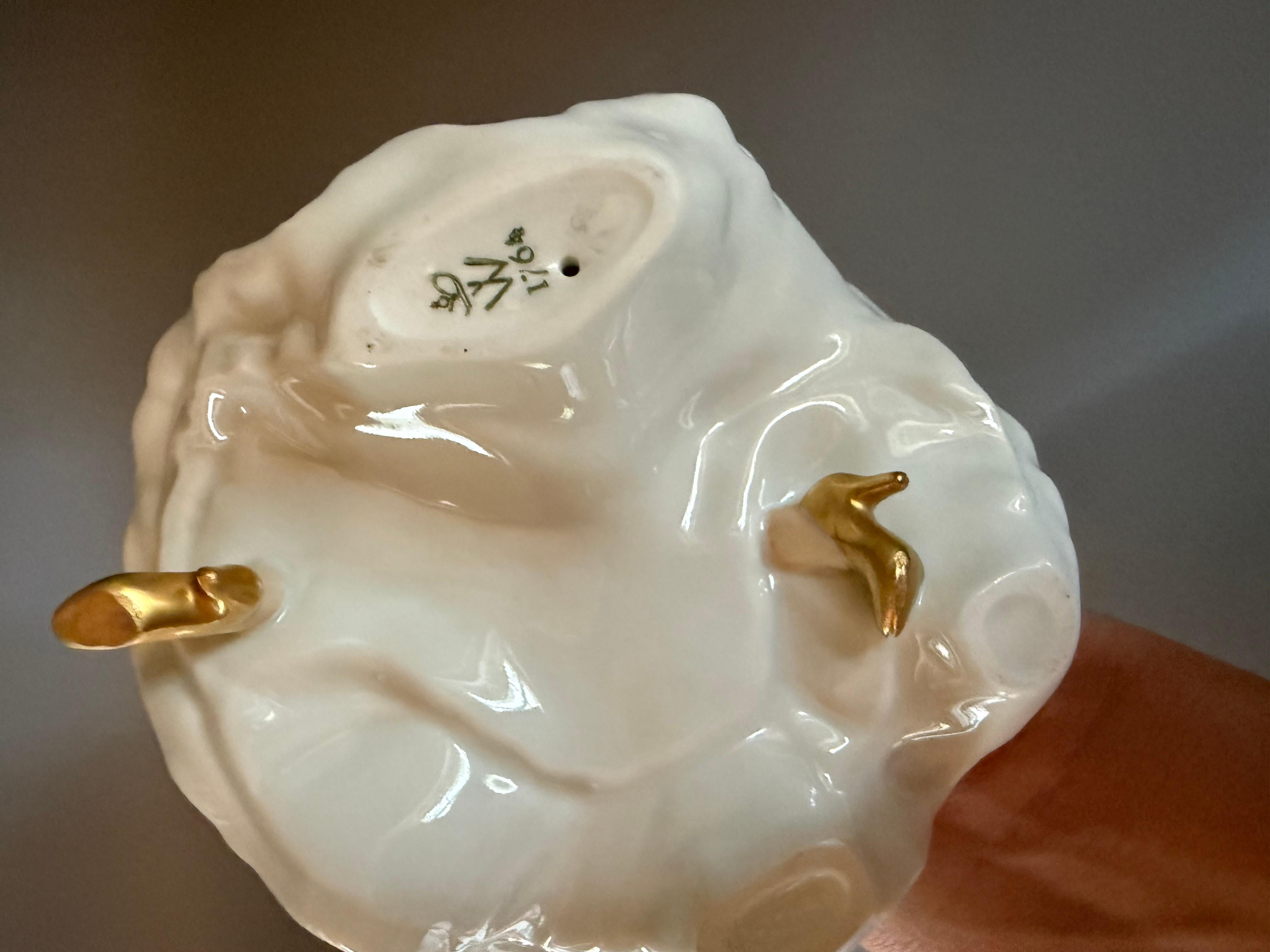 Porcelain White Cobalt Ballerina Wallendorf Germany 1964-1990 For Sale 2