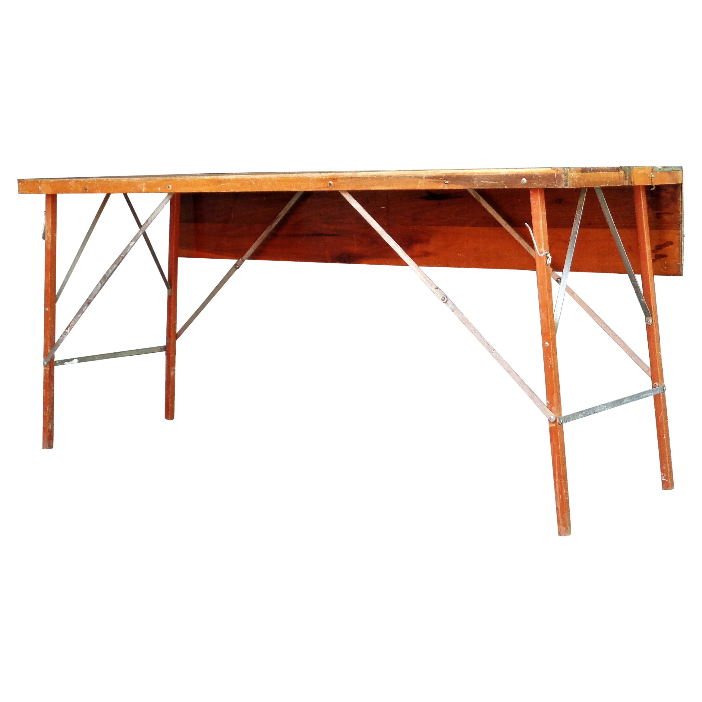 Vintage Wallpaper Hangers Work Table w/ Leaf