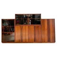 Vintage Walnut 4 Piece Media / Audio Cabinet by Custom Woodwork