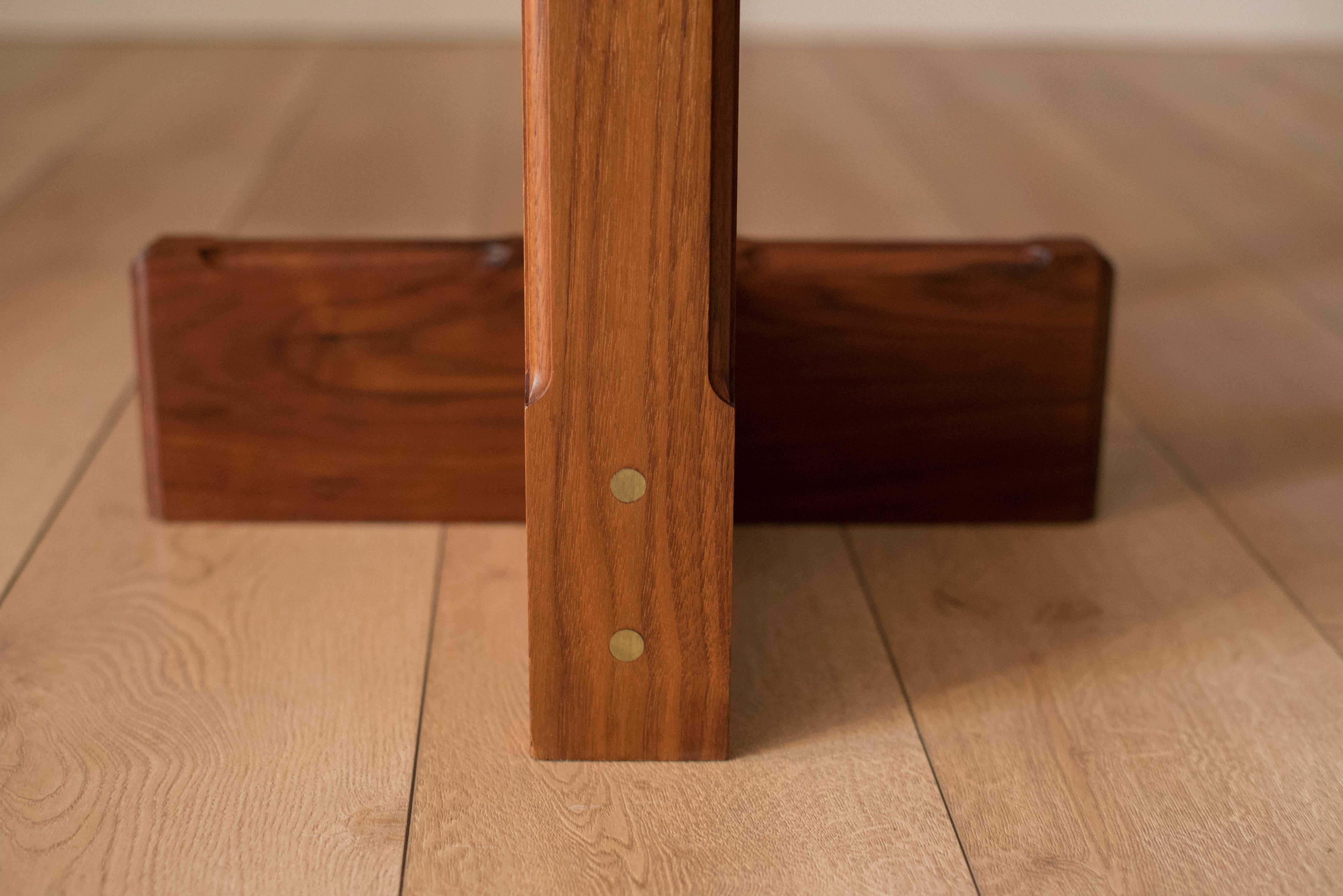 Vintage Walnut and Brass Repogle Globe Stand In Good Condition In San Jose, CA