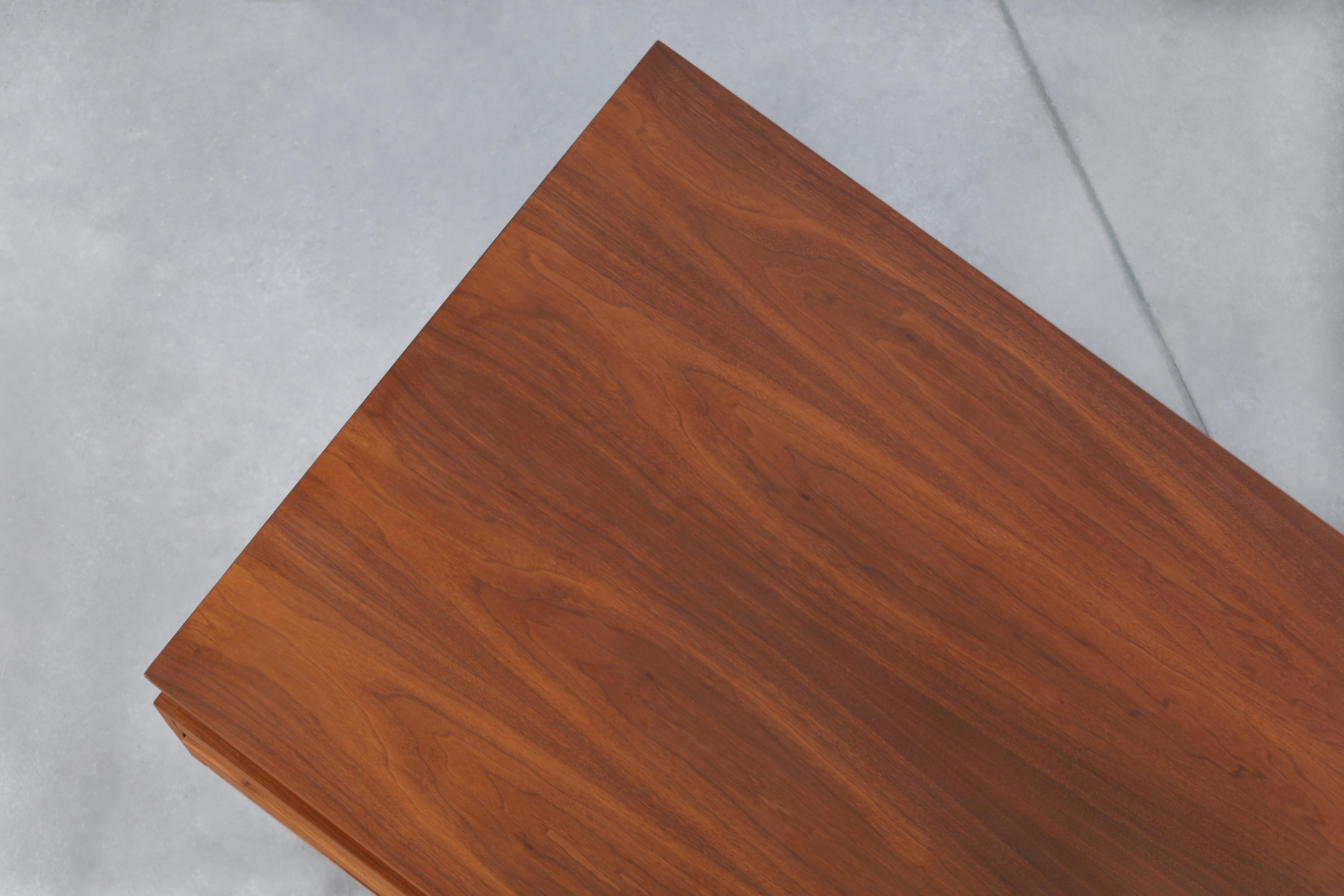 Vintage Walnut and Chrome Executive Desk by John Keal 6