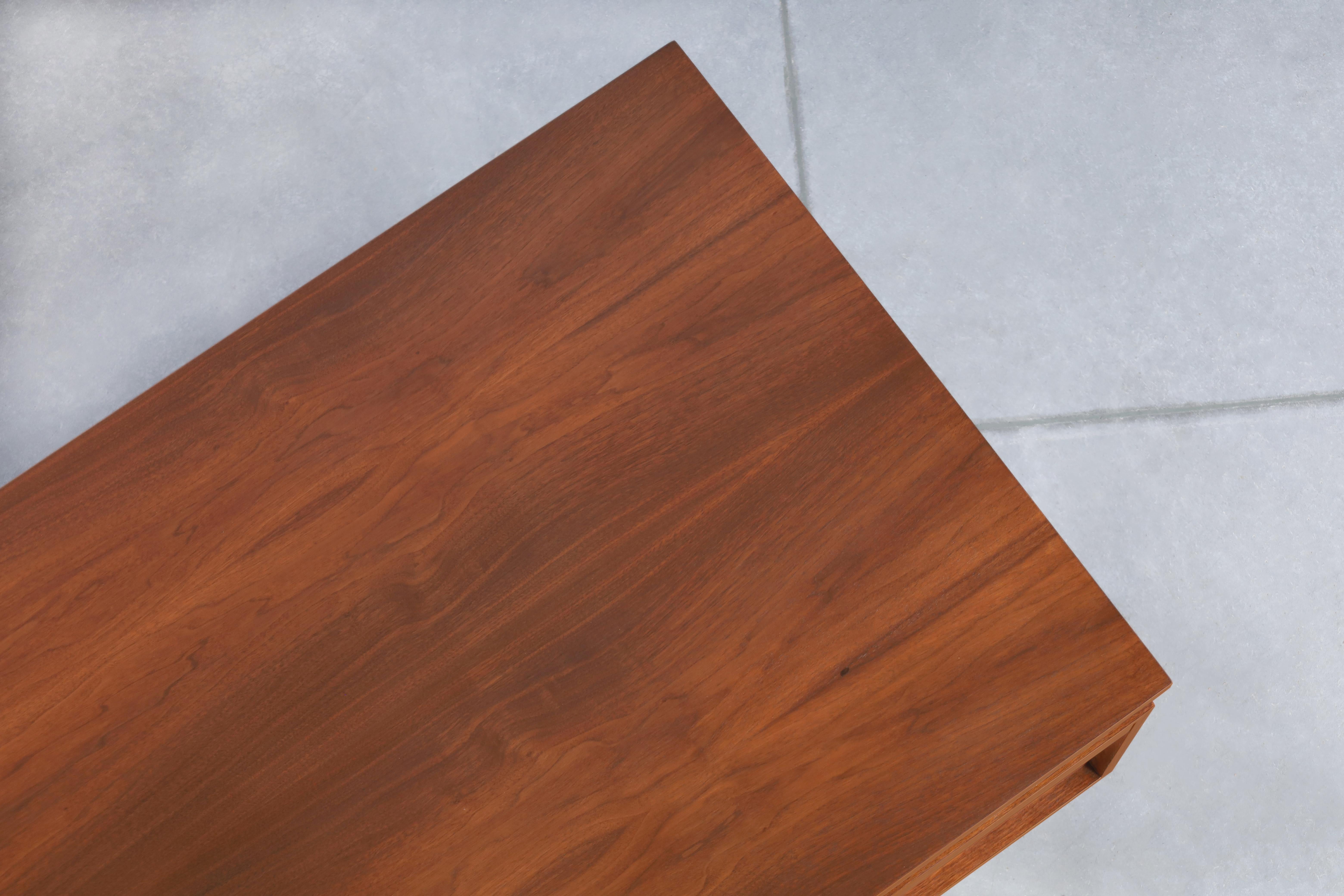 Vintage Walnut and Chrome Executive Desk by John Keal 7