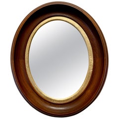 Vintage Walnut and Gilt Mirror