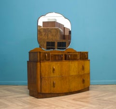 Vintage Walnut and Walnut Dressing Table, 1930s