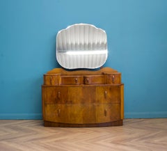 Vintage Walnut and Walnut Dressing Table, 1930s