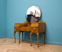 Vintage Walnut and Walnut Veneer Dressing Table, 1930s