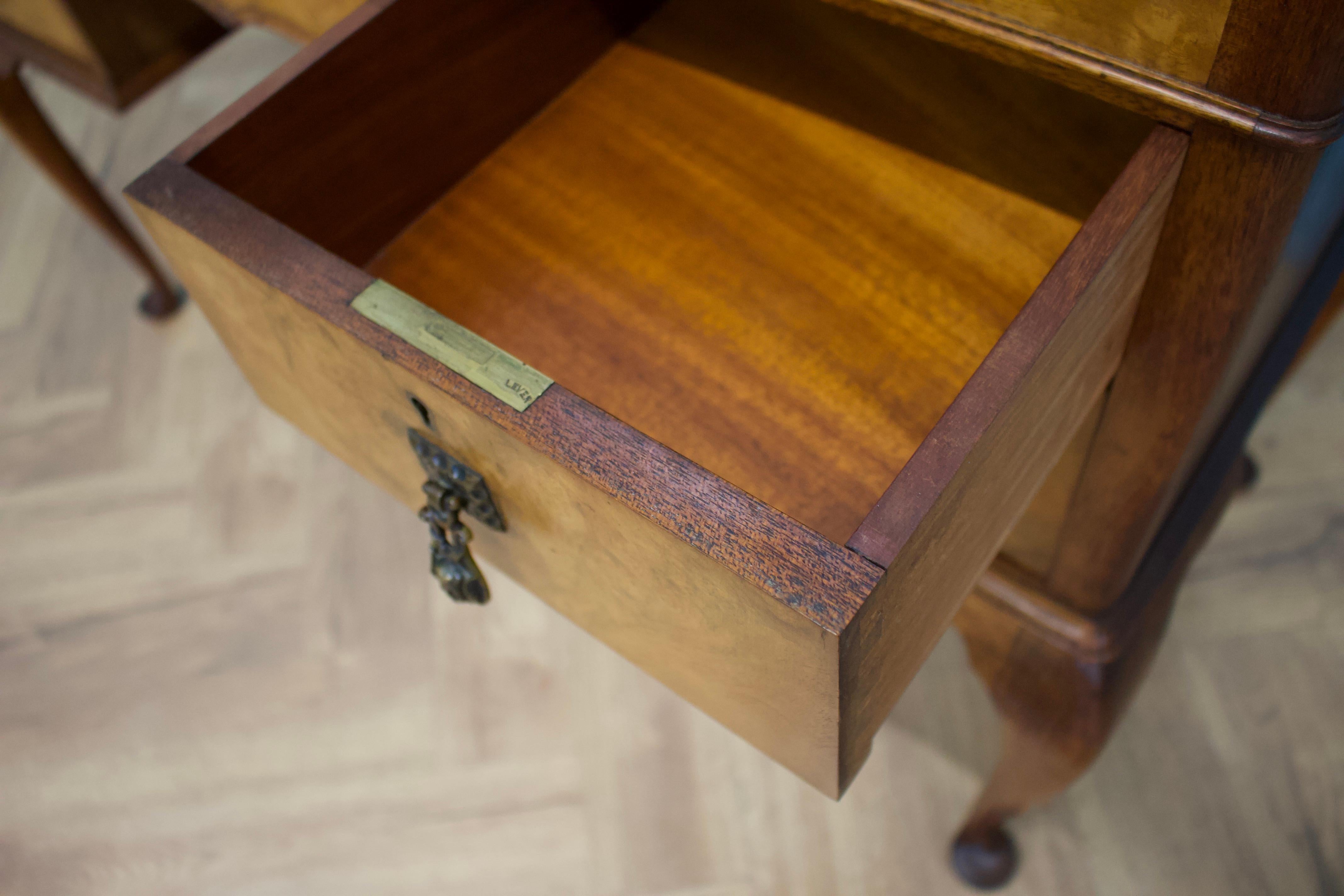 Vintage Walnut and Walnut Veneer Dressing Table from N H Chapman Siesta, 1930s 1