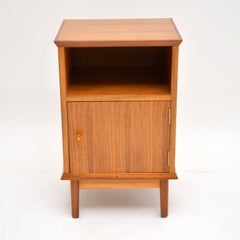 Vintage Walnut Bedside Cabinet by Alfred Cox