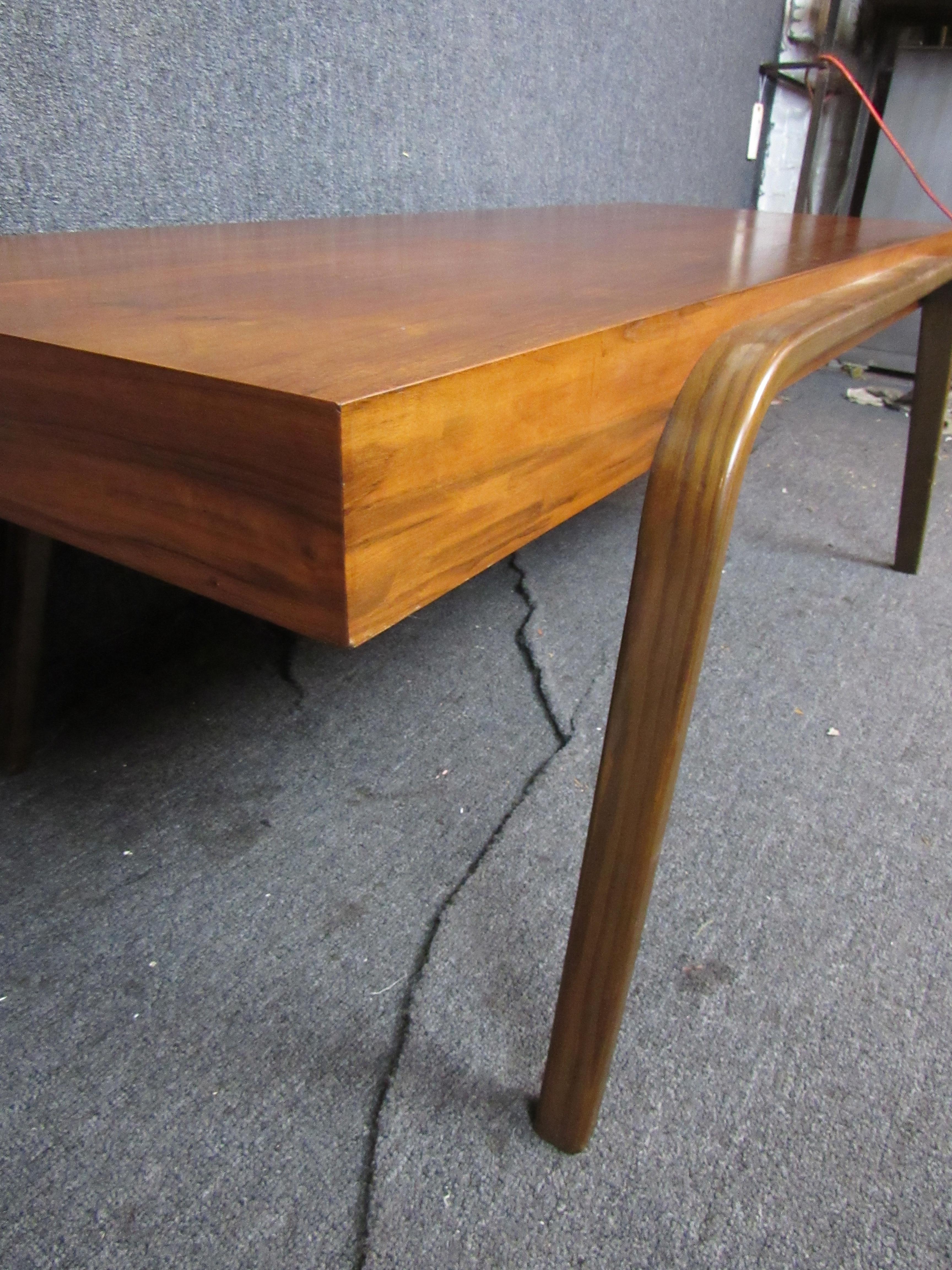 Vintage Walnut Bentwood Coffee Table For Sale 6