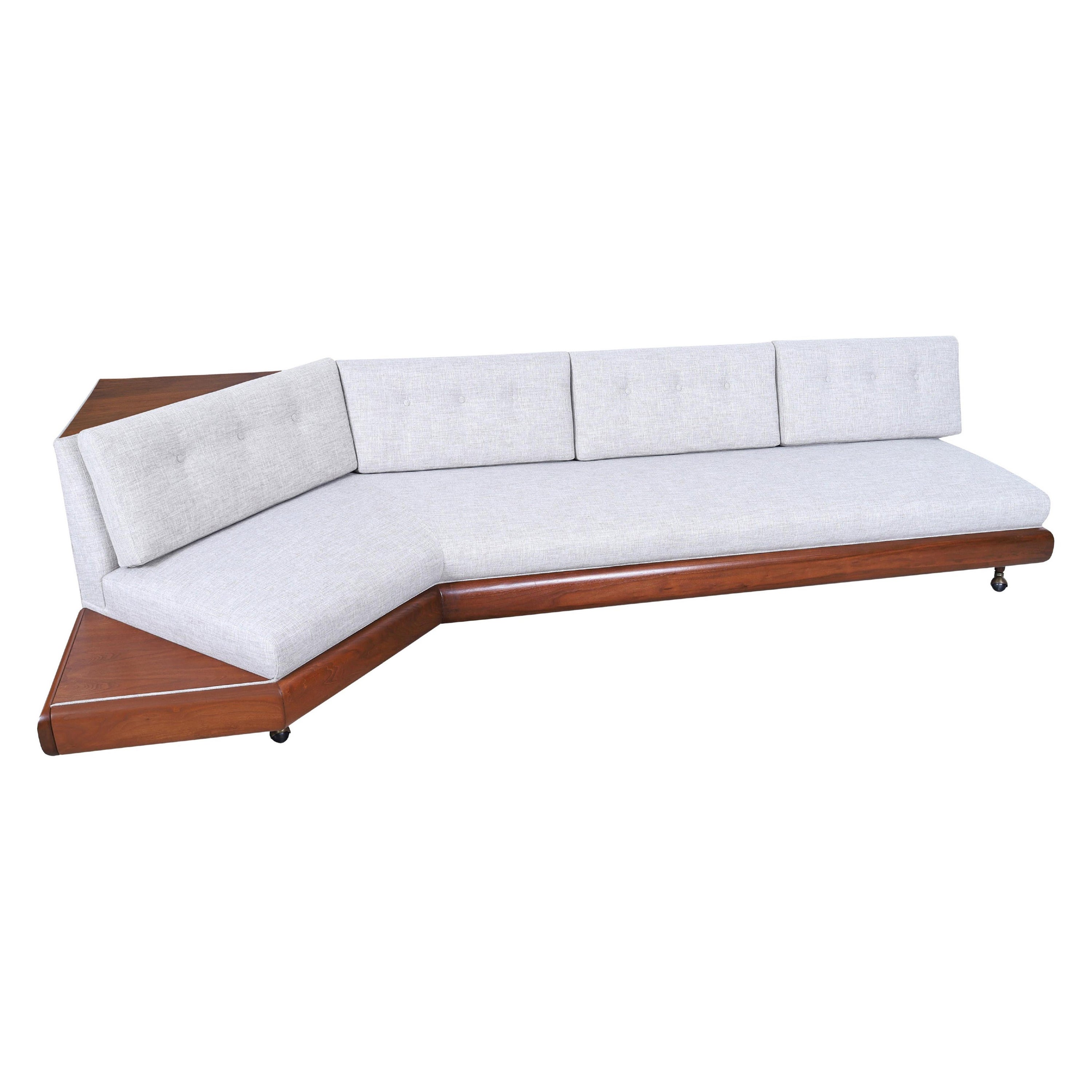 Vintage Walnut "Boomerang" Sofa by Adrian Pearsall for Craft Associates