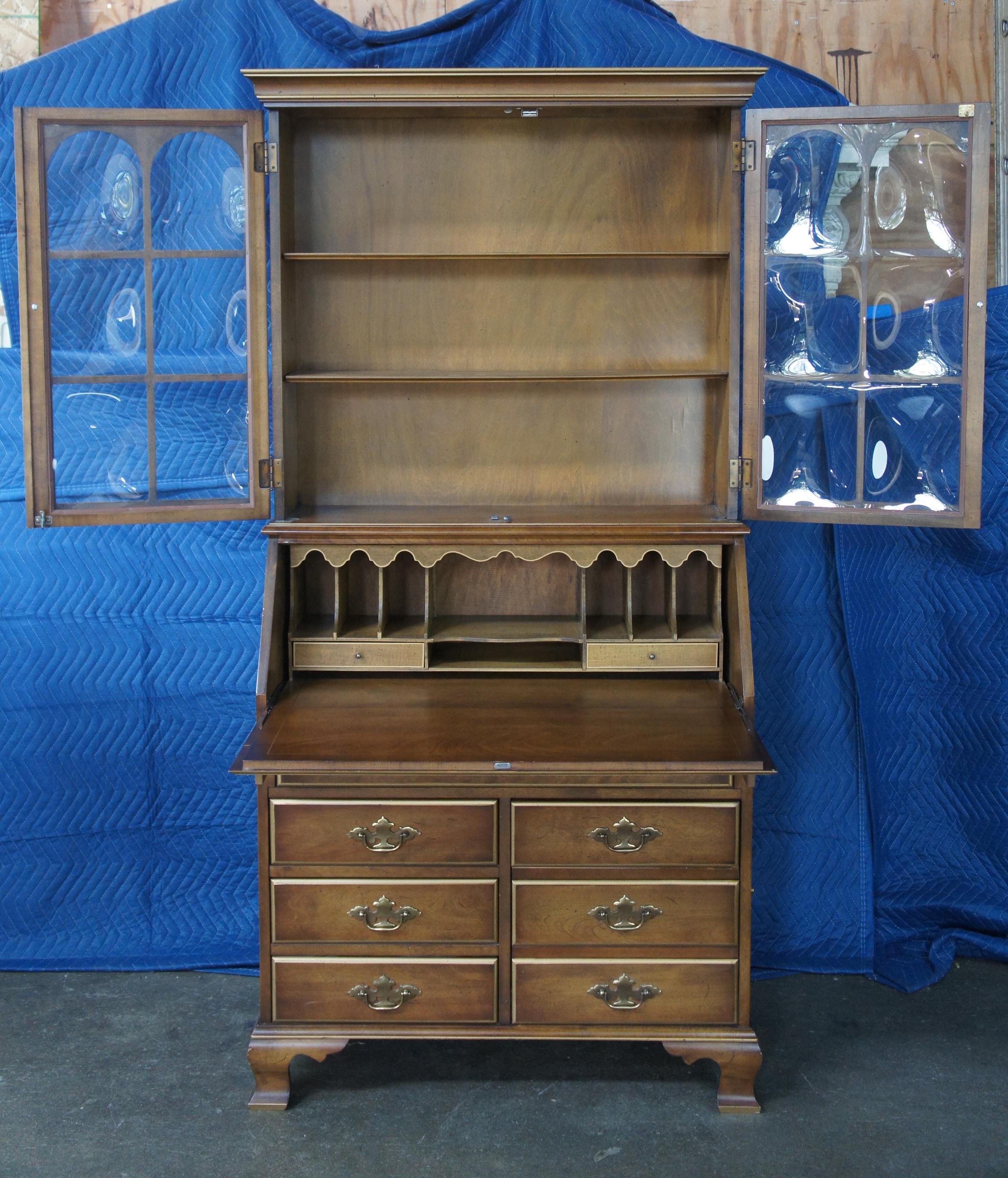 vintage secretary desk with bookcase
