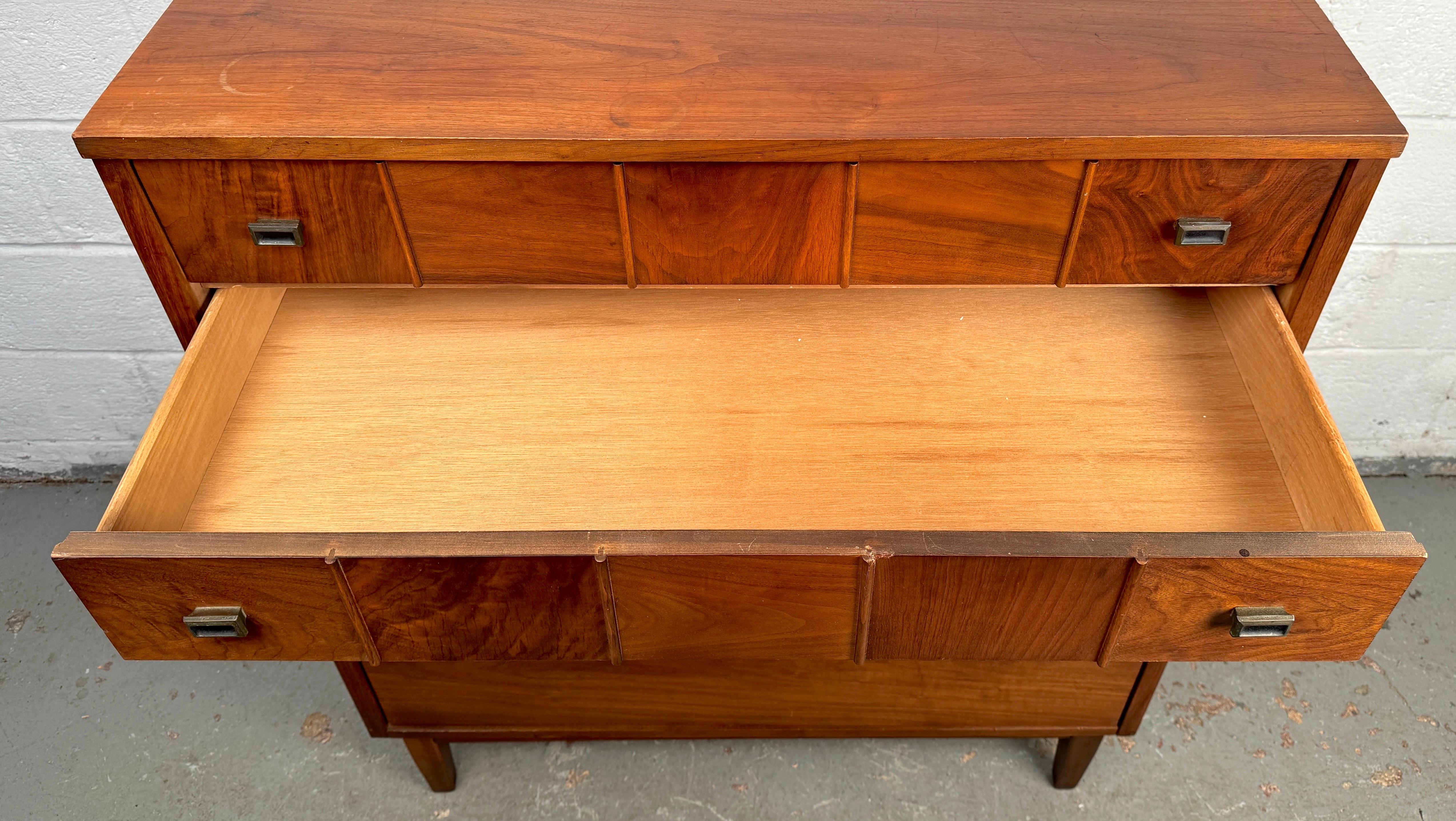 Vintage Walnut Burl Highboy Dresser For Sale 4