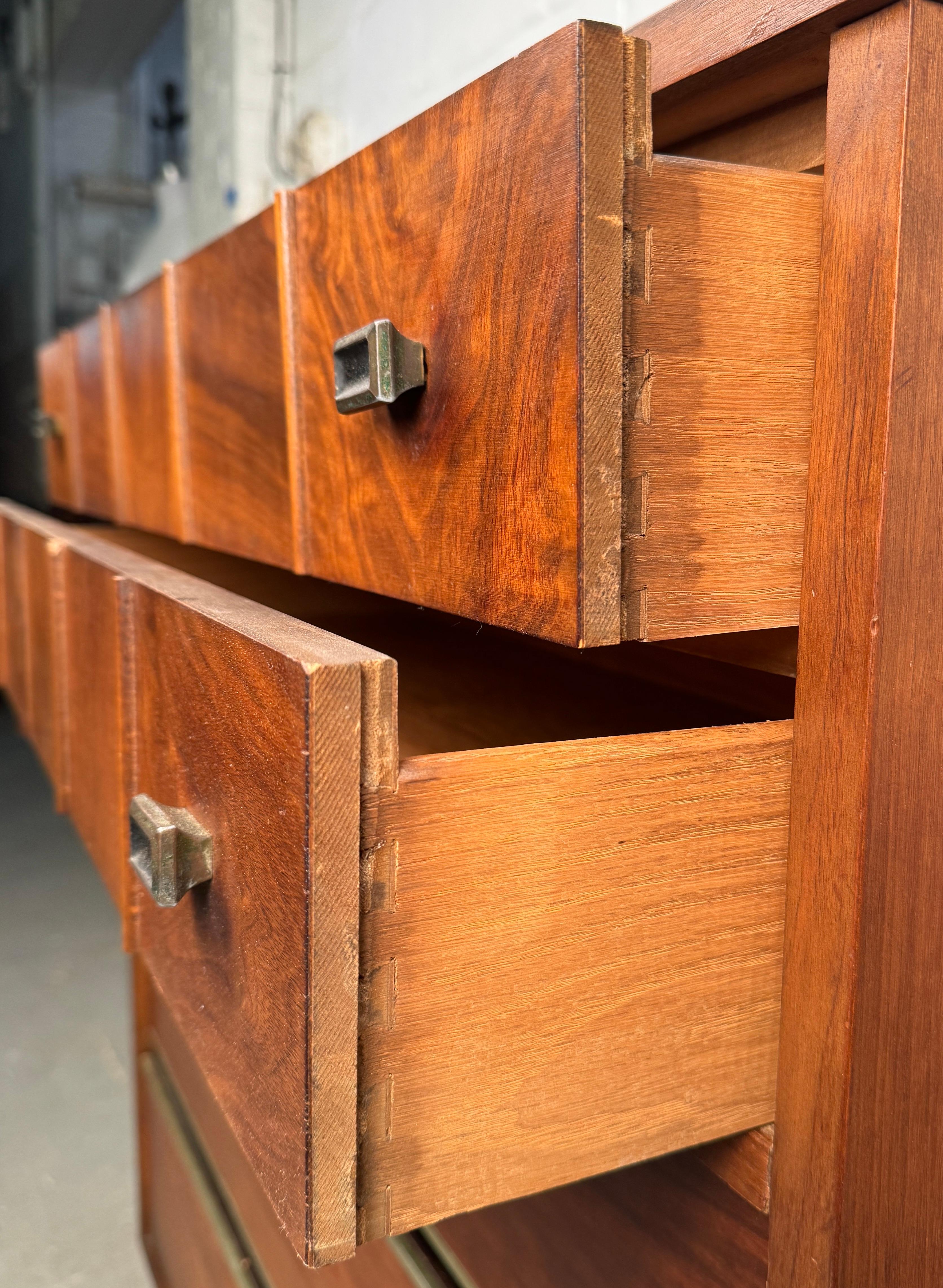 Vintage Walnut Burl Highboy Dresser For Sale 5