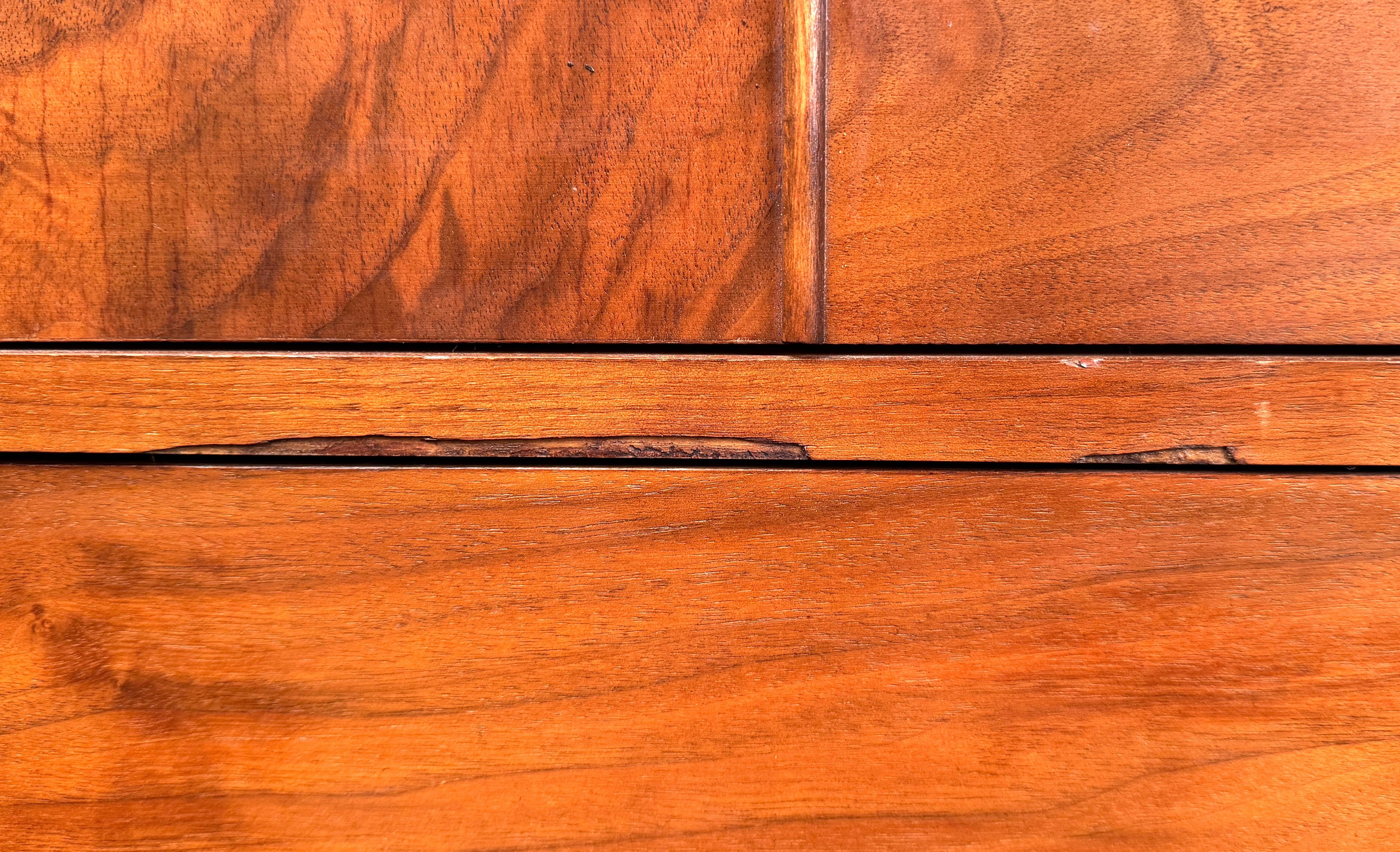 Vintage Walnut Burl Highboy Dresser For Sale 7