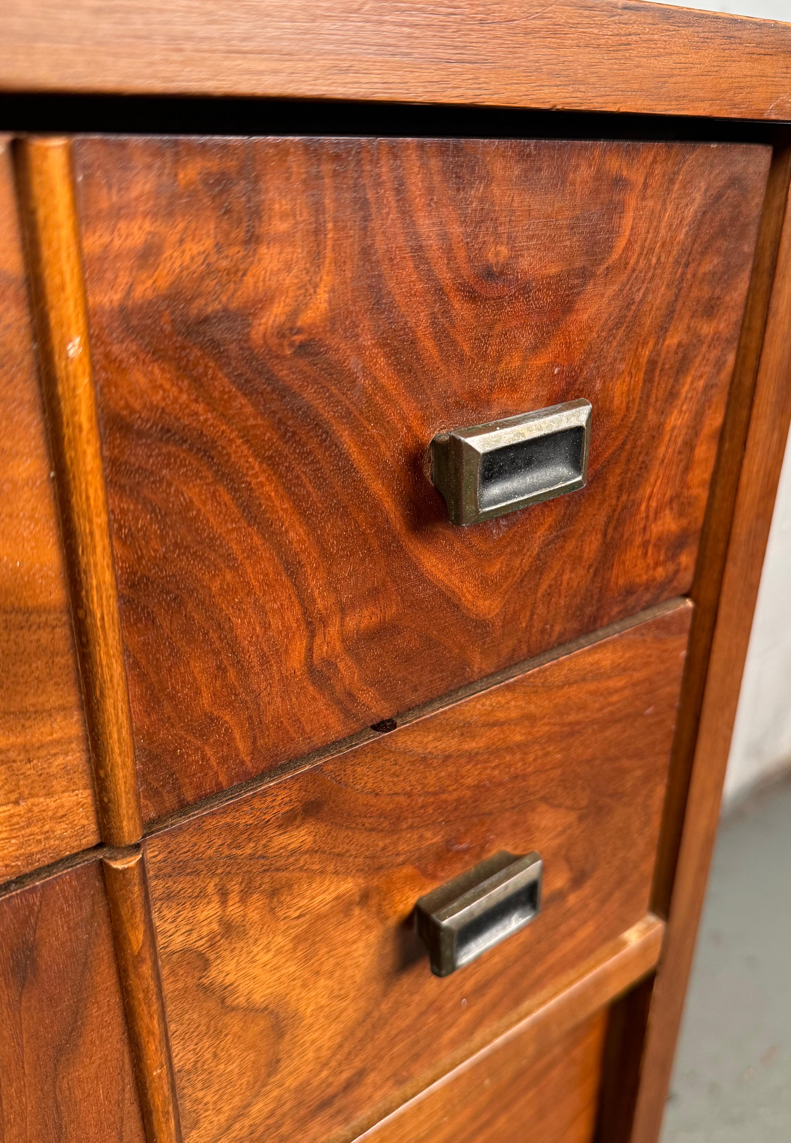 Vintage Walnut Burl Highboy Dresser For Sale 2