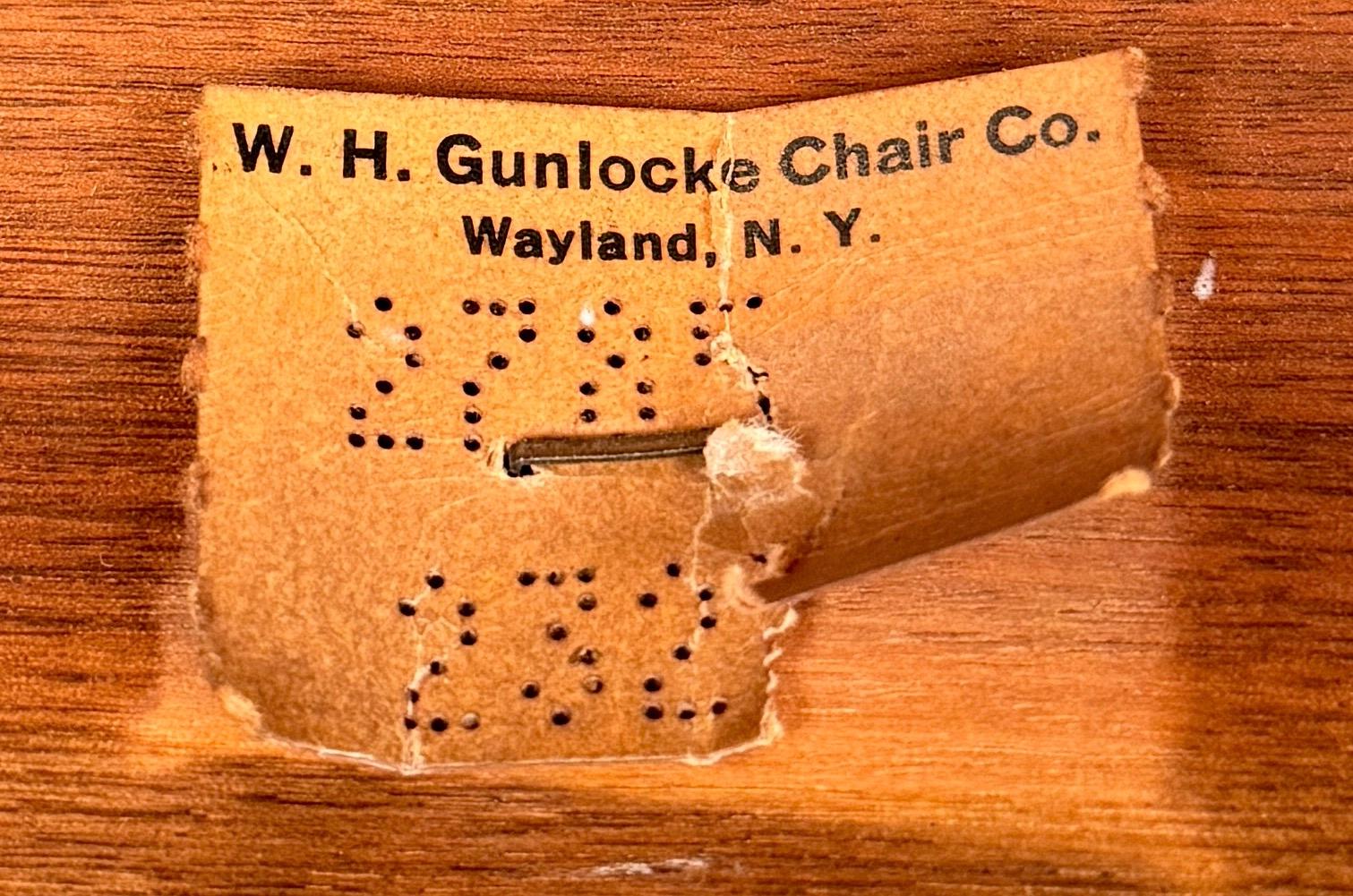 Vintage Walnut Chair by Gunlocke For Sale 9