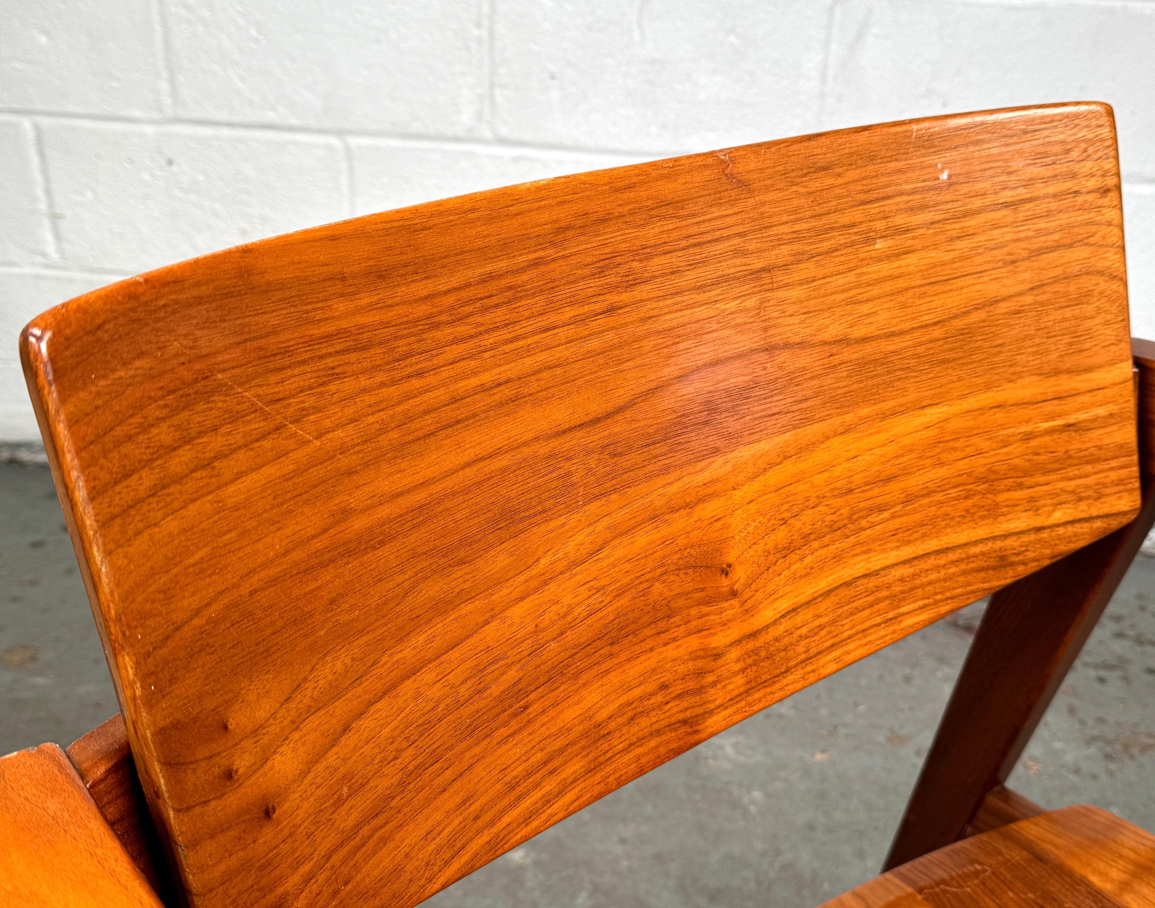 Vintage Walnut Chair by Gunlocke For Sale 3