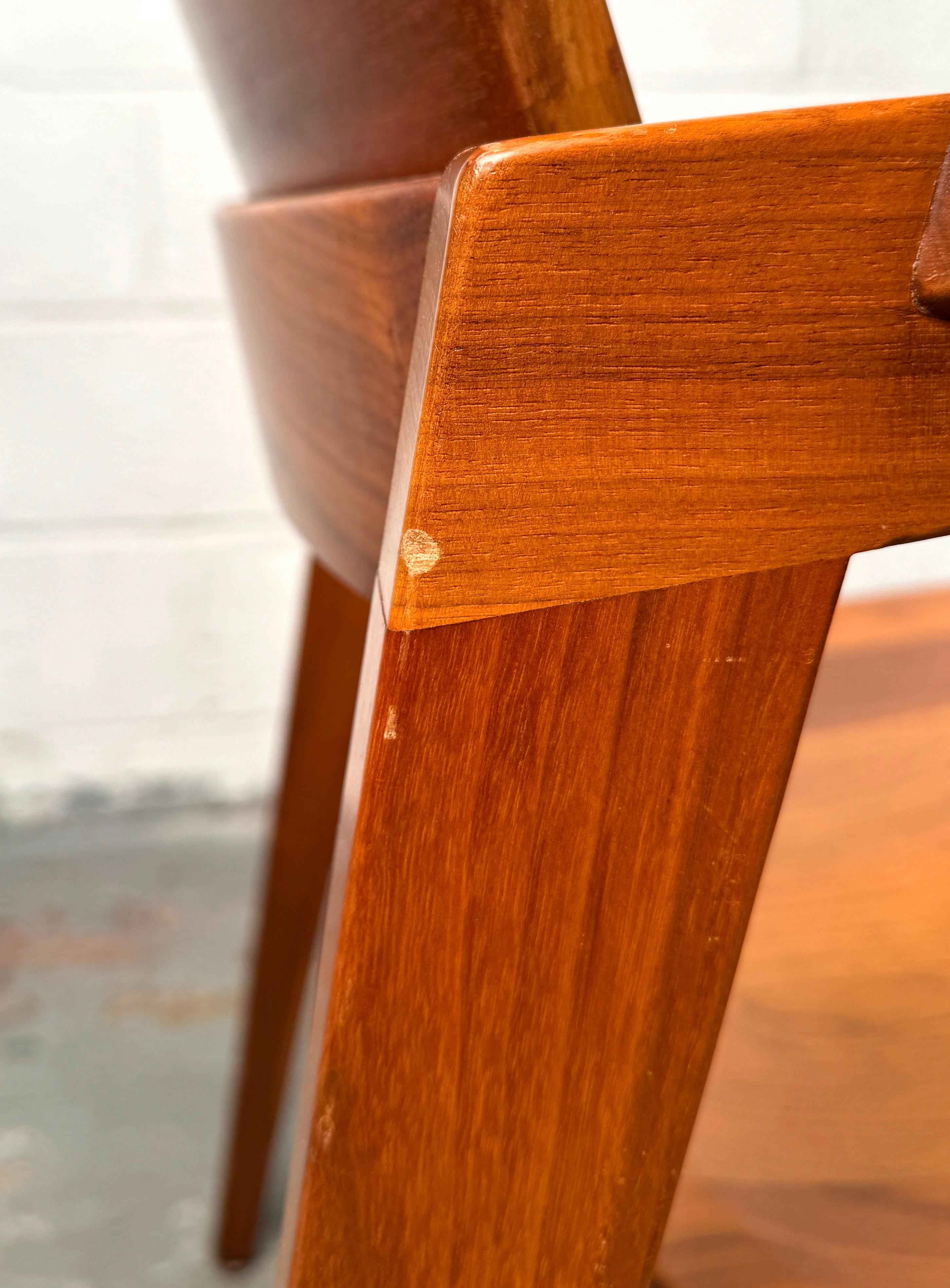 Vintage Walnut Chair by Gunlocke For Sale 4
