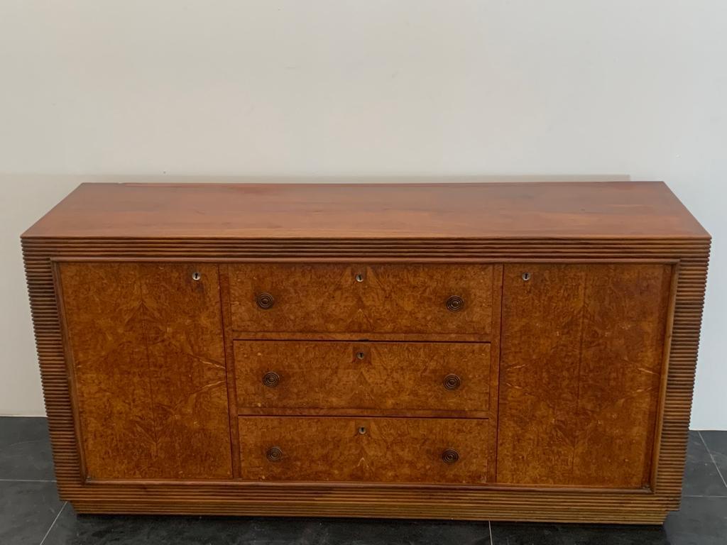 Art Deco Vintage Walnut Chest of Drawers, 1940s