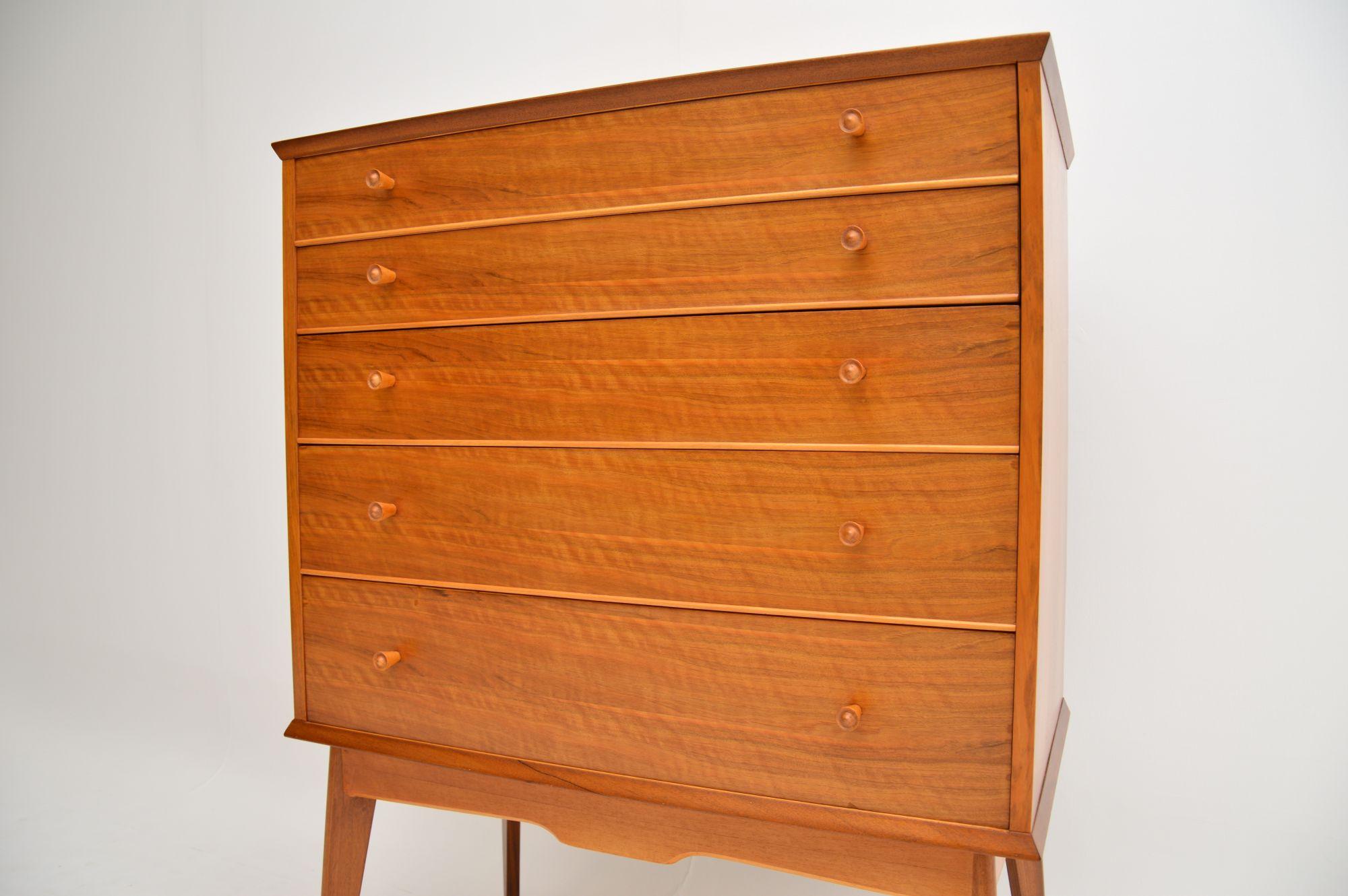 Vintage Walnut Chest of Drawers by Alfred Cox In Good Condition In London, GB