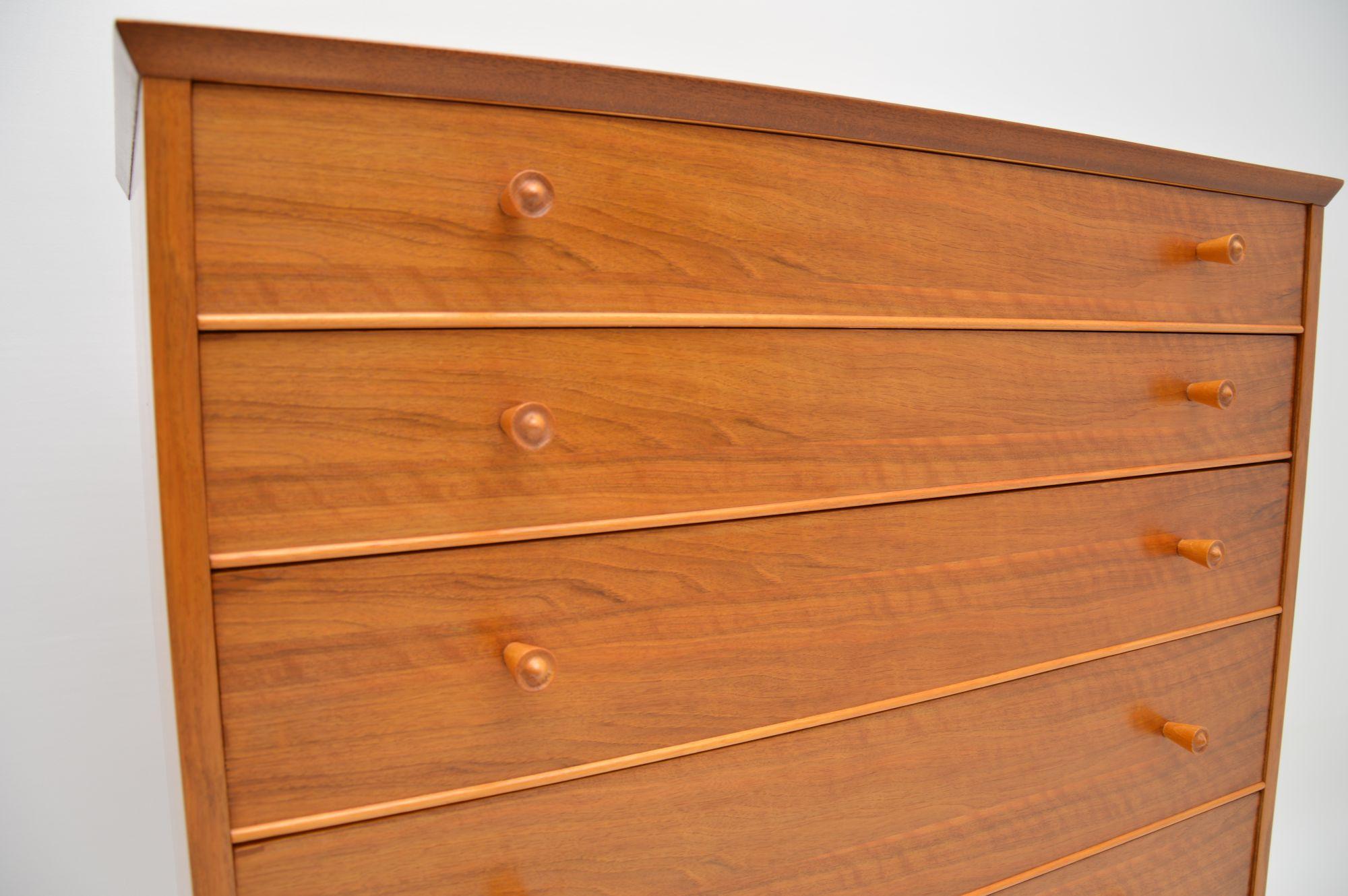 20th Century Vintage Walnut Chest of Drawers by Alfred Cox