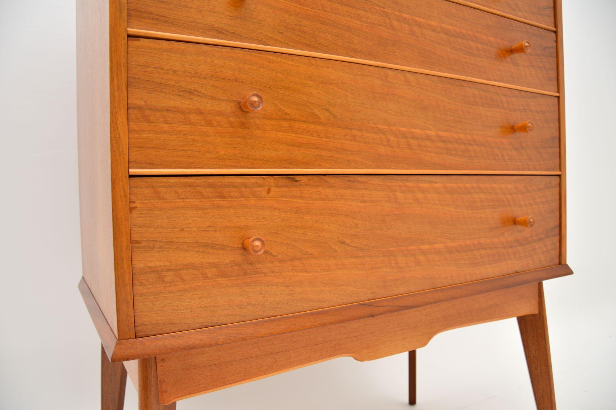 Vintage Walnut Chest of Drawers by Alfred Cox 1