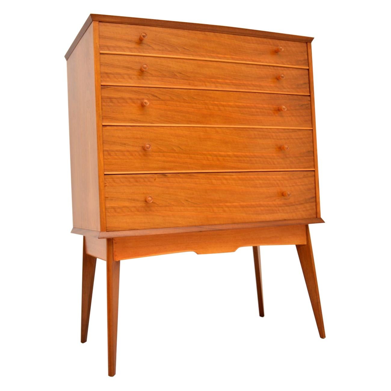 Vintage Walnut Chest of Drawers by Alfred Cox