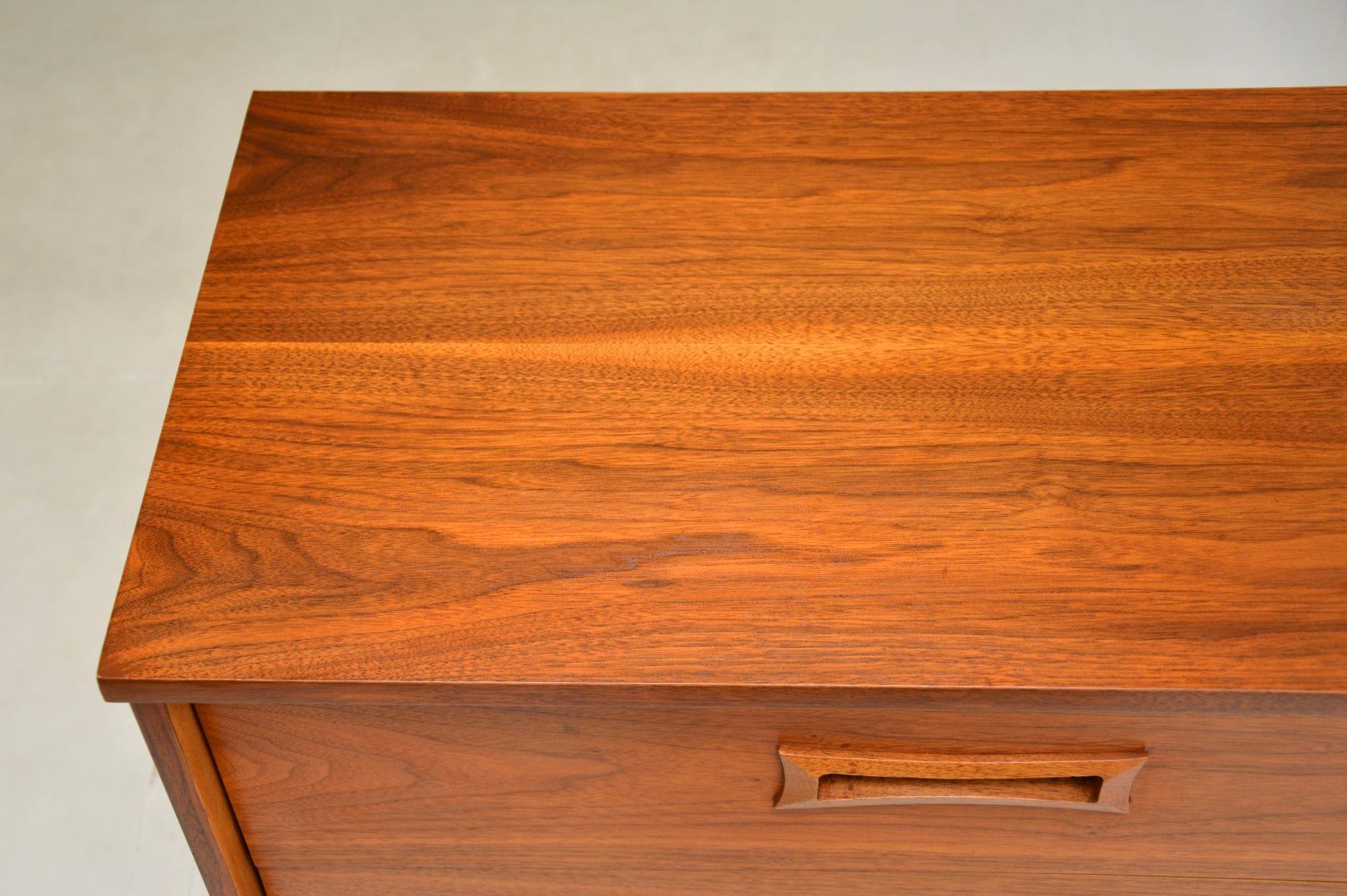 Mid-20th Century Vintage Walnut Chest of Drawers For Sale