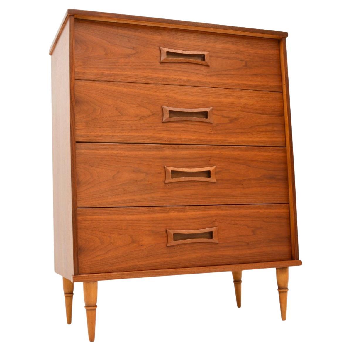 Vintage Walnut Chest of Drawers For Sale
