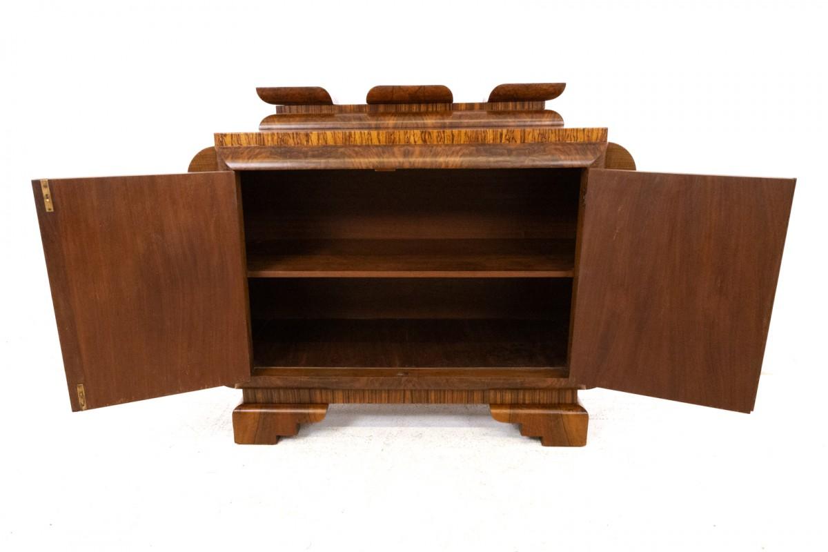 20th Century Vintage walnut chest of drawers, Poland, mid-20th century. For Sale
