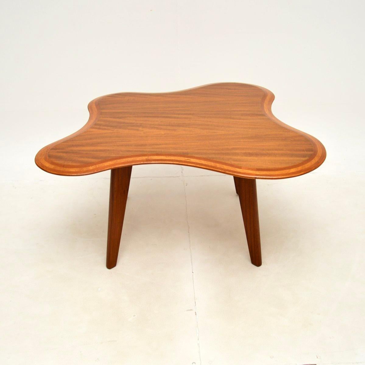 British Vintage Walnut Cloud Coffee Table by Neil Morris For Sale