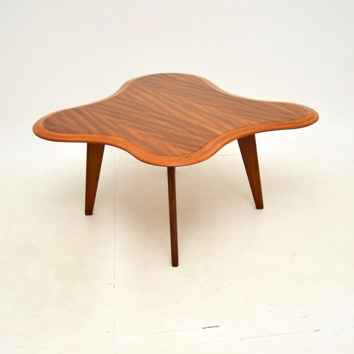 Vintage Walnut Cloud Coffee Table by Neil Morris For Sale 1