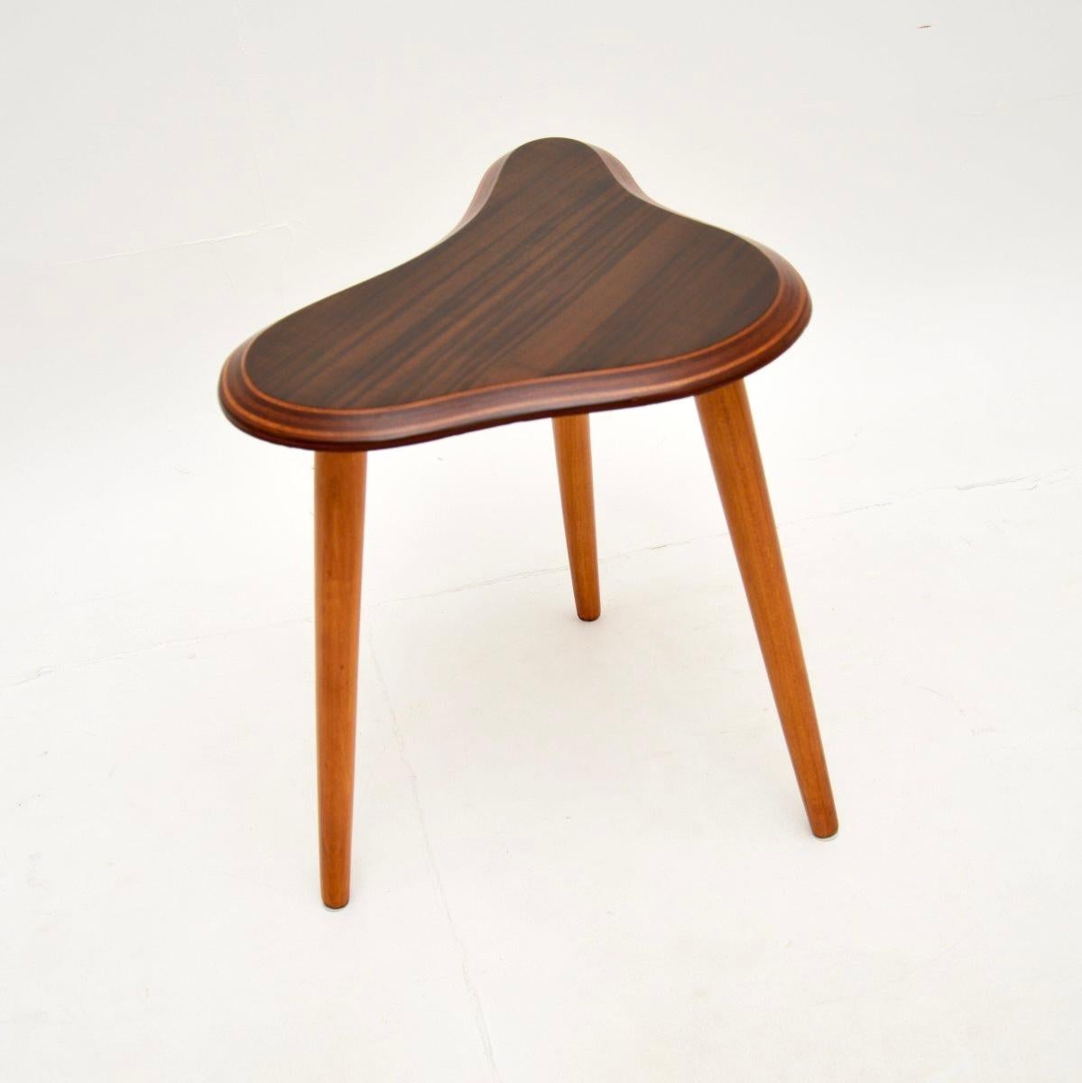 Mid-Century Modern Vintage Walnut Cloud Side Table by Neil Morris