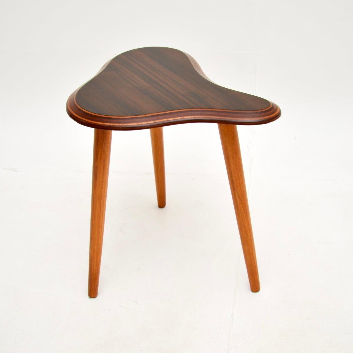 British Vintage Walnut Cloud Side Table by Neil Morris