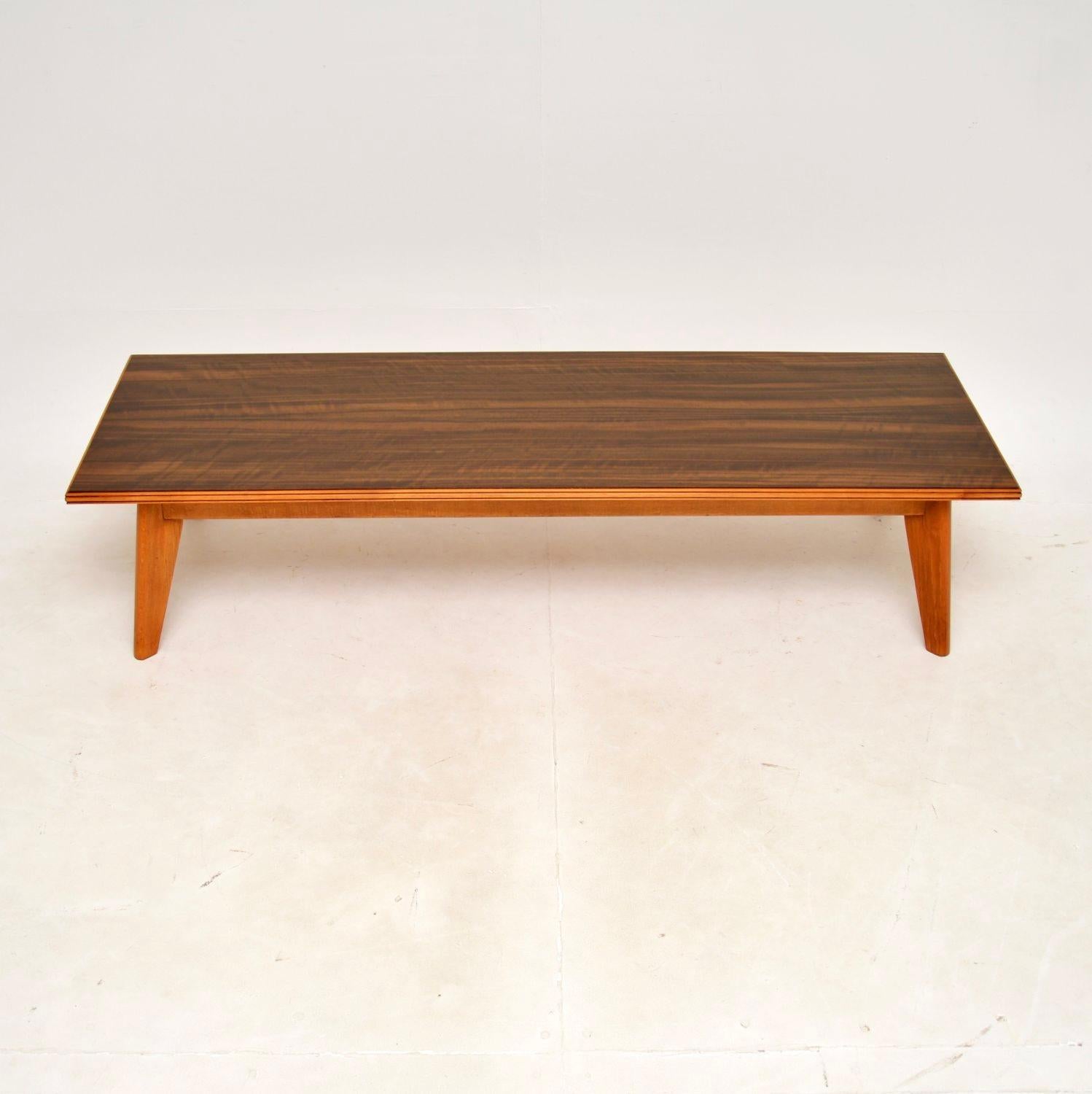 British Vintage Walnut Coffee Table by Peter Hayward for Vanson For Sale