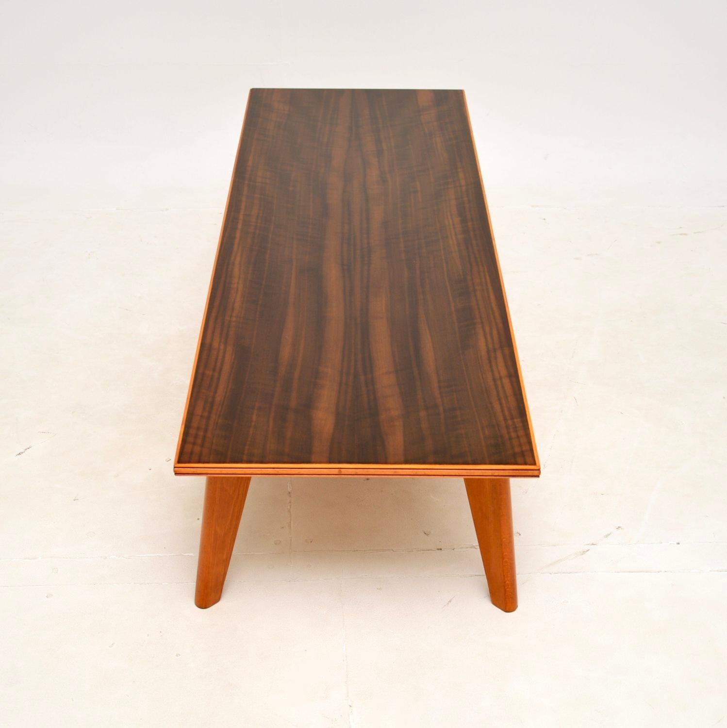 Vintage Walnut Coffee Table by Peter Hayward for Vanson For Sale 1