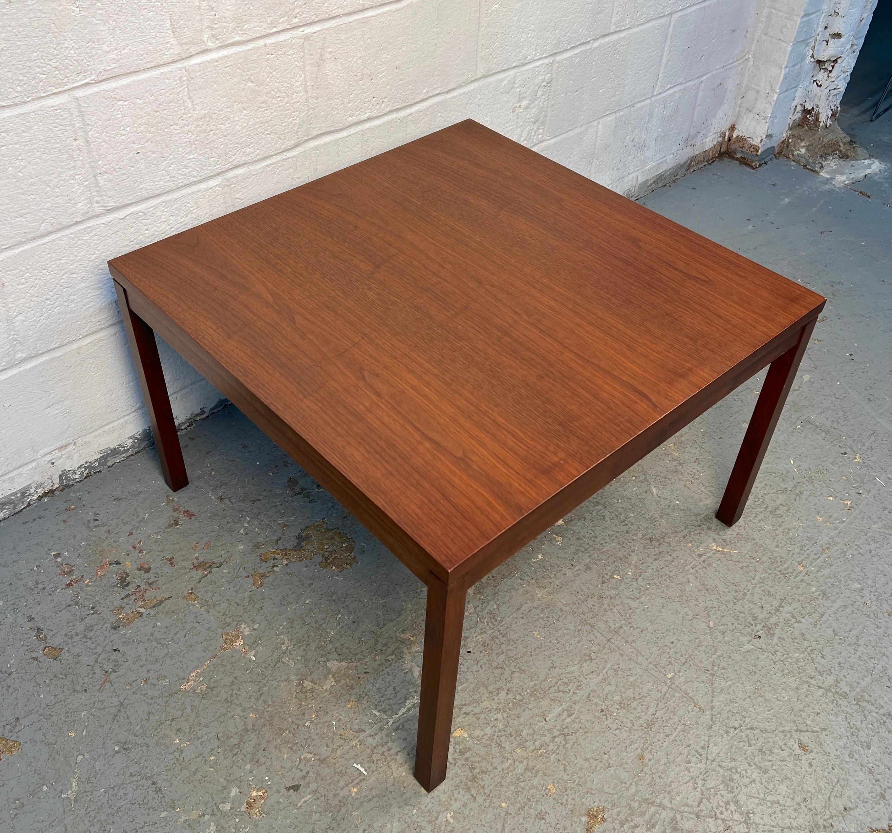Vintage Walnut Coffee Table By Steelcase For Sale 1