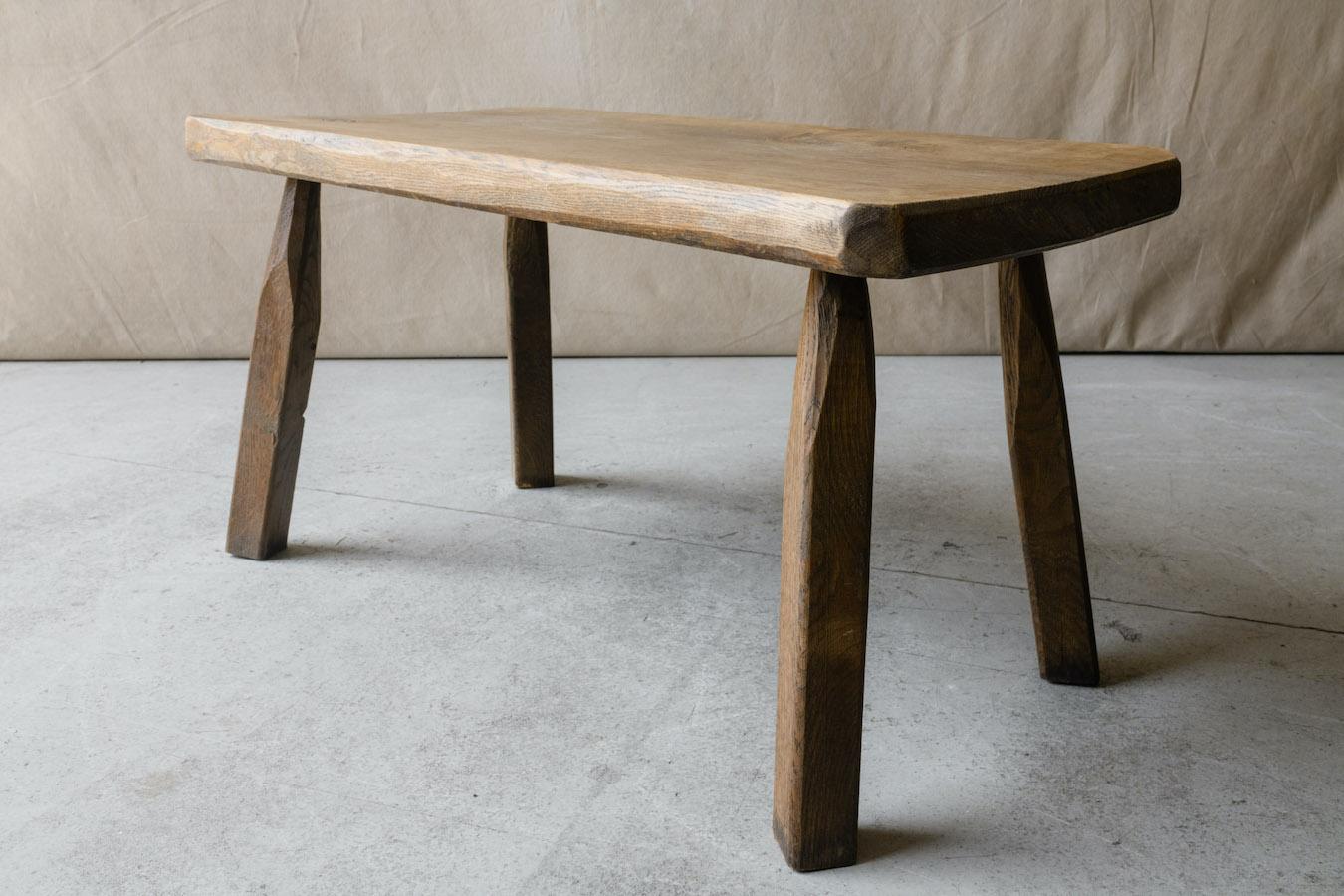Vintage Walnut Coffee Table From France, Circa 1950 For Sale 1