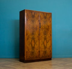 Vintage Walnut Compactum Wardrobe from Fitrobe, 1930s