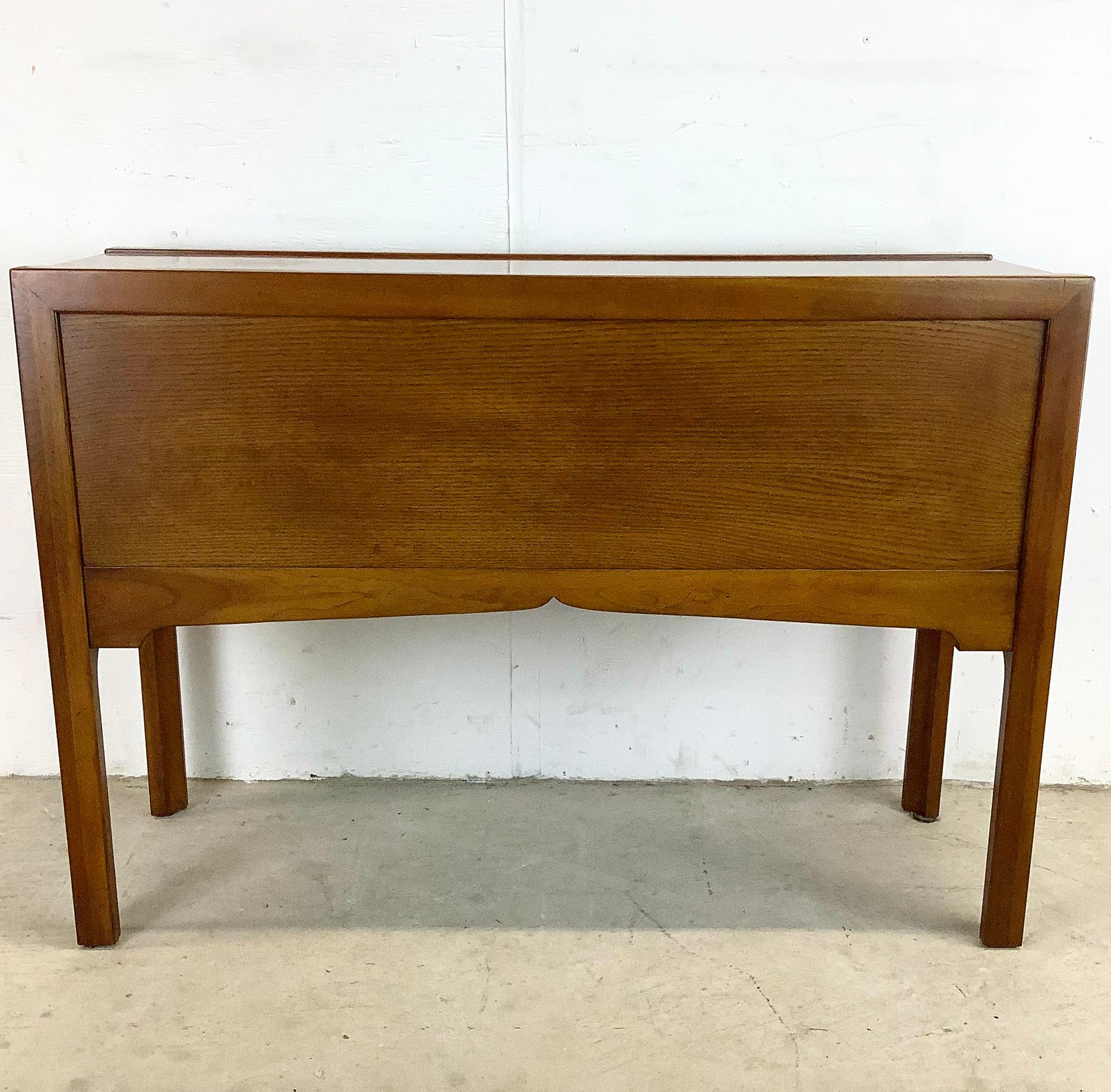 Other Vintage Walnut Console Table Cabinet