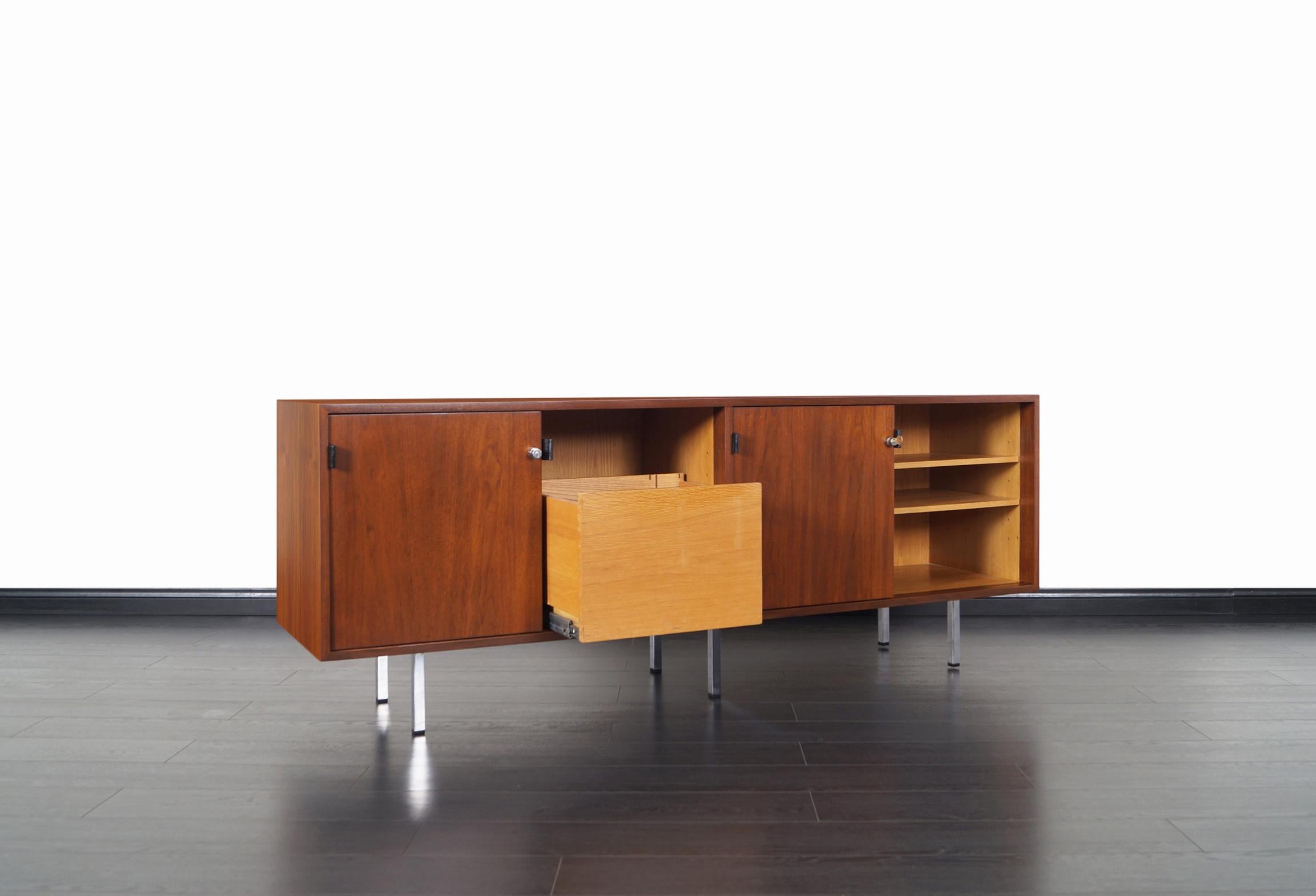 American Vintage Walnut Credenza by Florence Knoll