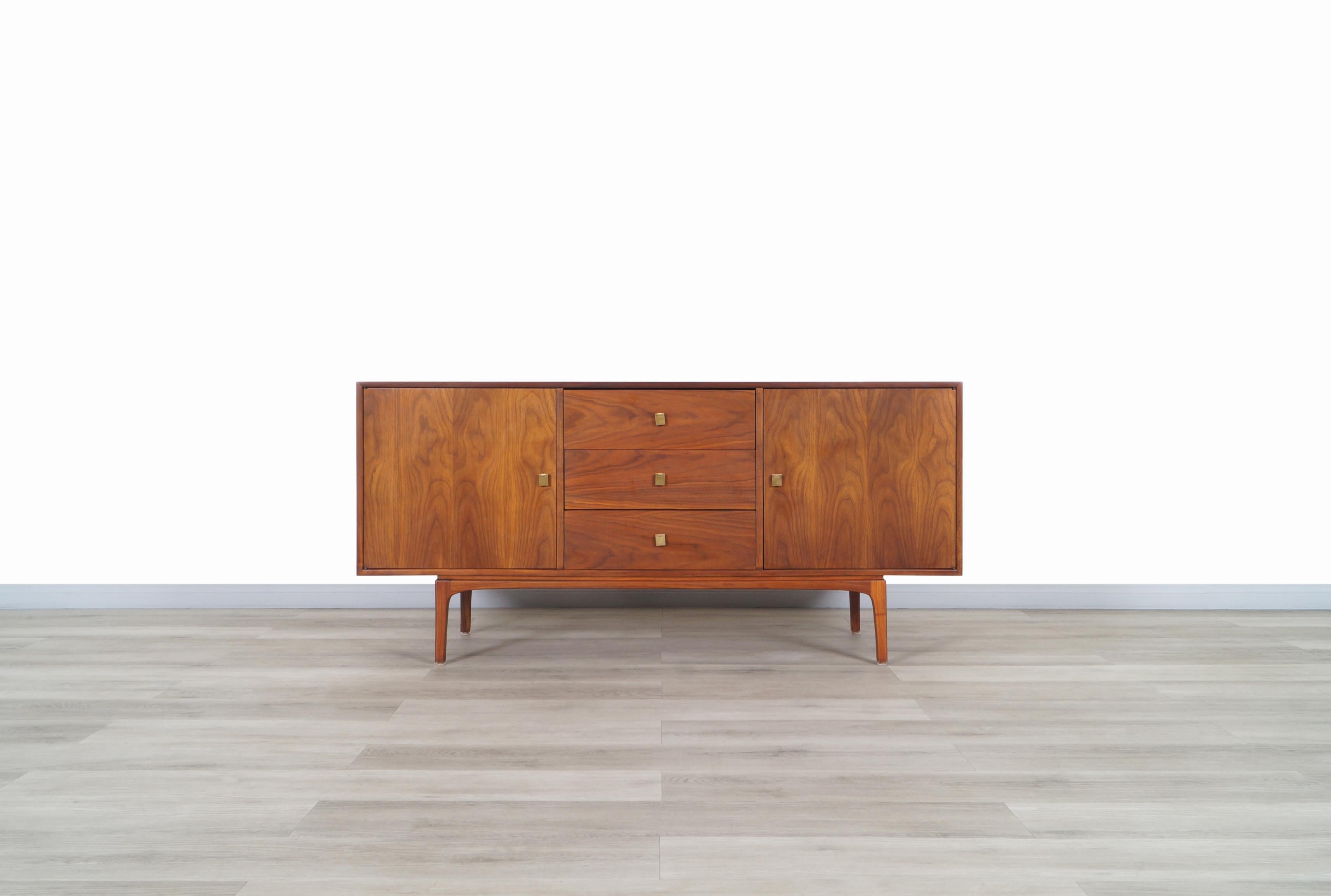 Mid-20th Century Vintage Walnut Credenza by John Keal for Brown Saltman
